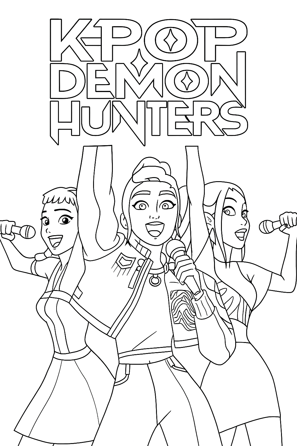 K-Pop Demon Hunters 17 disegni di K Pop Demon Hunters da colorare