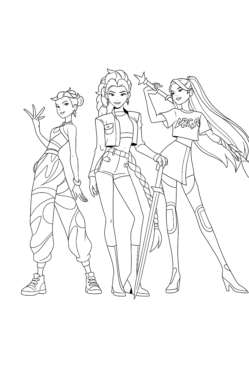 K-Pop Demon Hunters 14 disegni da colorare K Pop Demon Hunters pdf 1