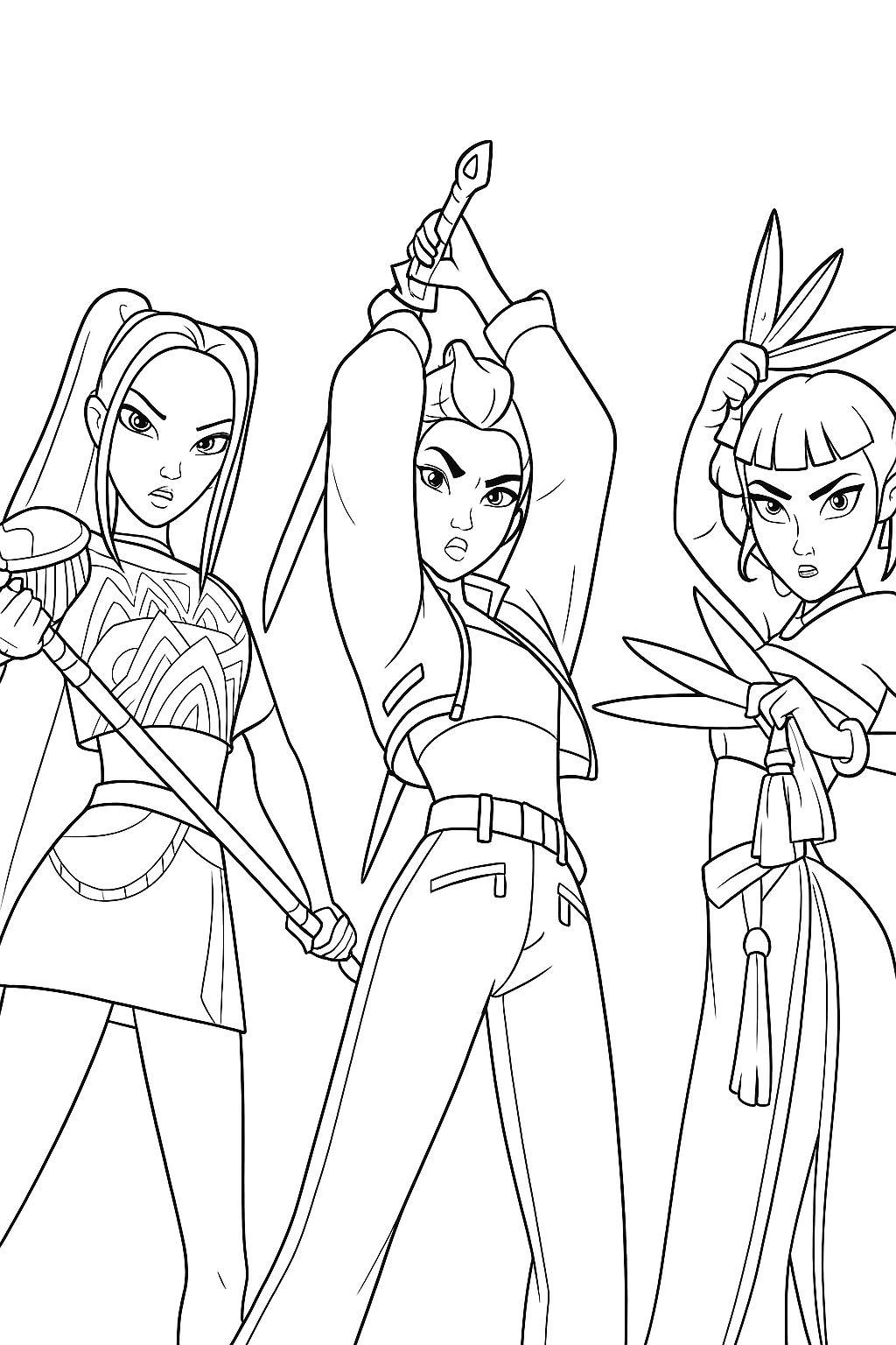 K-Pop Demon Hunters 12 K Pop Demon Hunters da stampare e colorare gratis