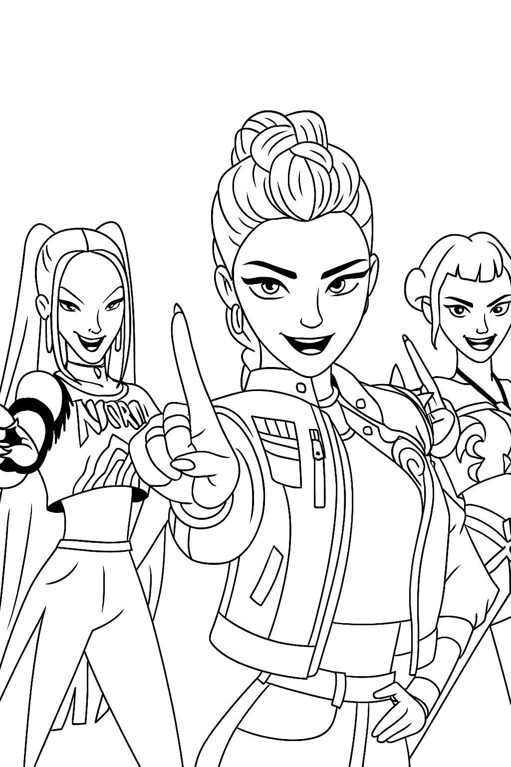 K-Pop Demon Hunters 10 disegni di K Pop Demon Hunters da colorare da stampare