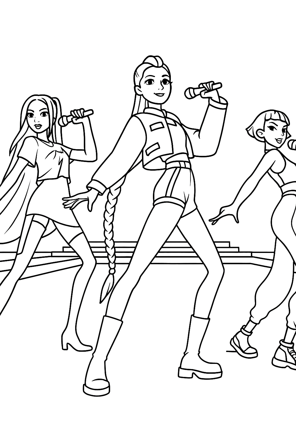 K-Pop Demon Hunters 6 da colorare K Pop Demon Hunters disegno facile bambini