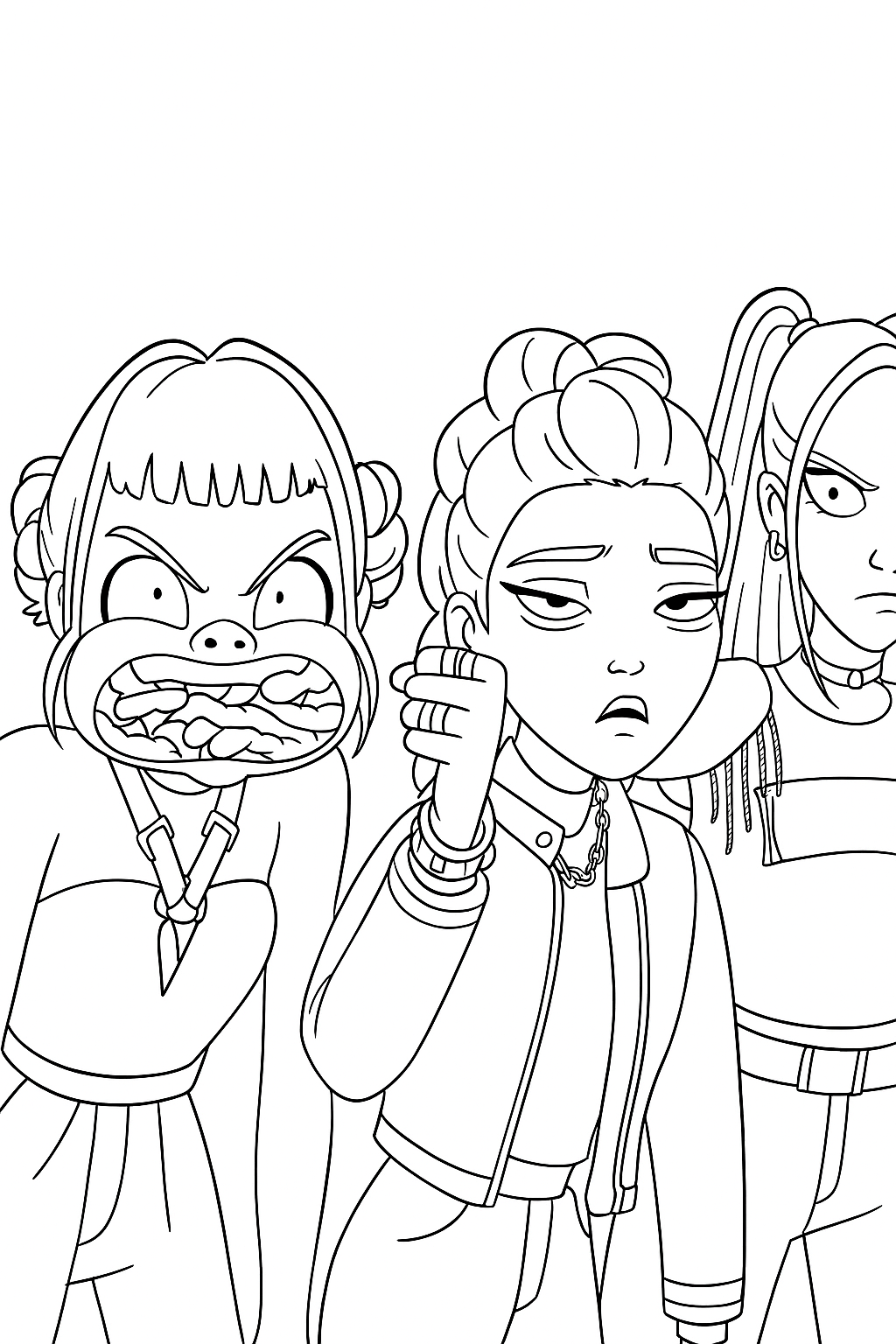 K-Pop Demon Hunters 4 disegno di K Pop Demon Hunters da stampare e colorare
