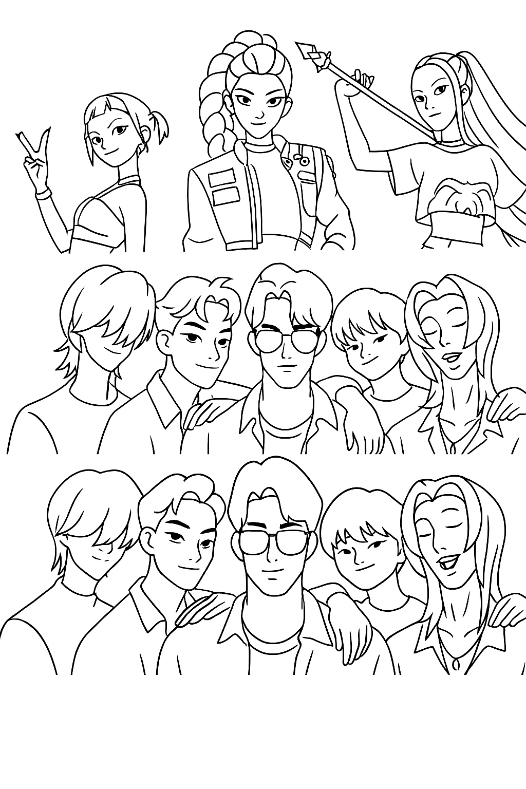 K-Pop Demon Hunters 23 disegni da colorare K Pop Demon Hunters 1
