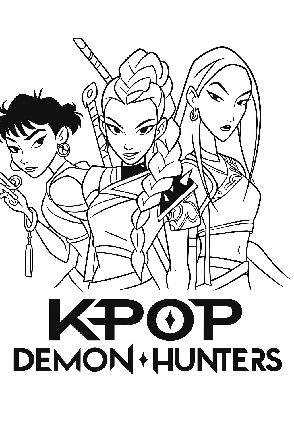 K-Pop Demon Hunters 18 immagine K Pop Demon Hunters da colorare