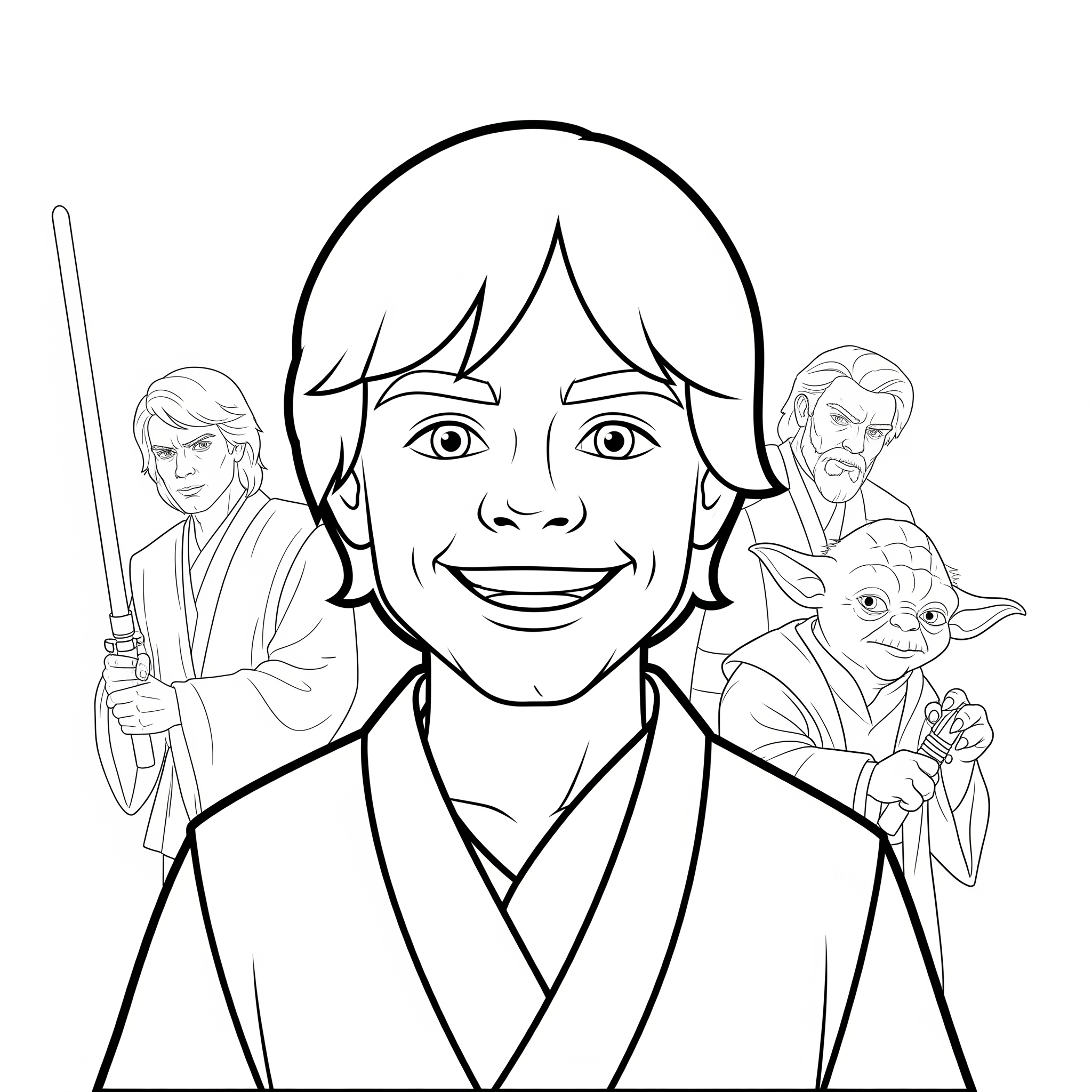 Luke Skywalker 6 disegni Luke Skywalker da colorare per bambini