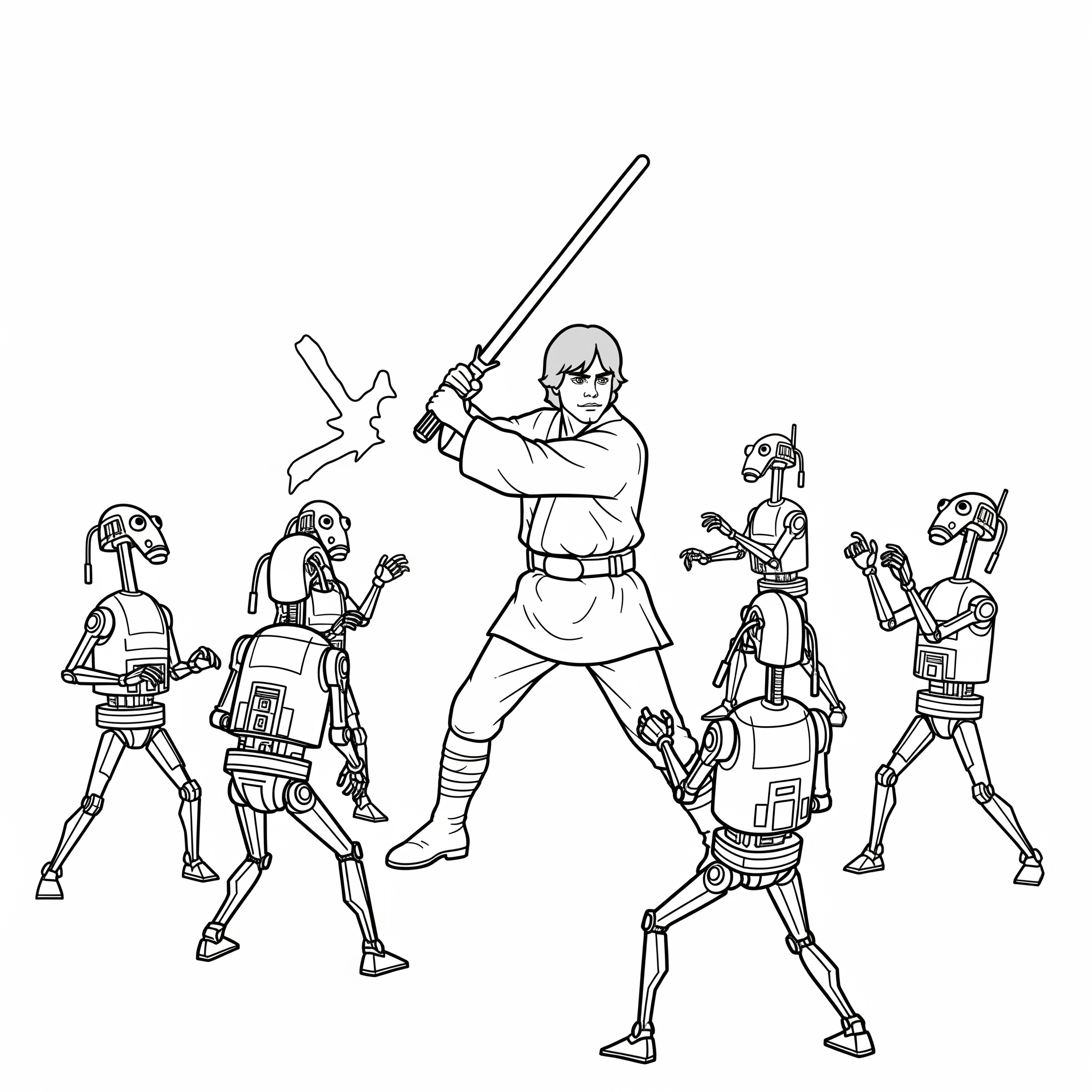 Luke Skywalker 4 disegni Luke Skywalker da colorare online