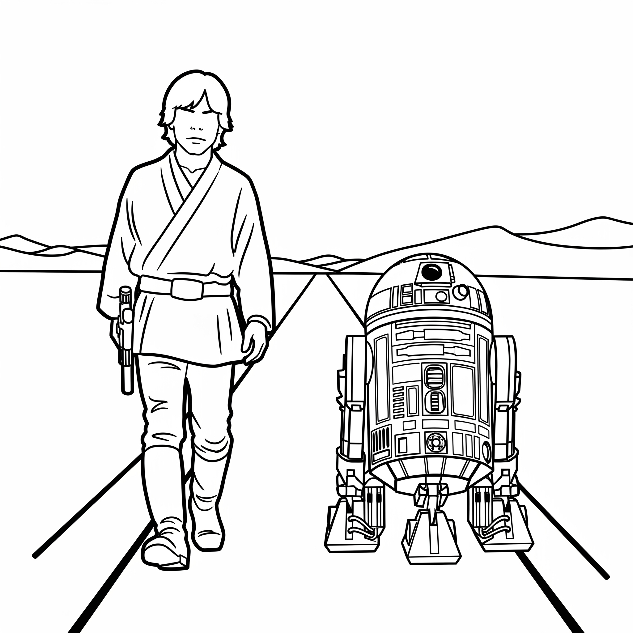 Luke Skywalker 21 disegni Luke Skywalker da colorare per bambini 1