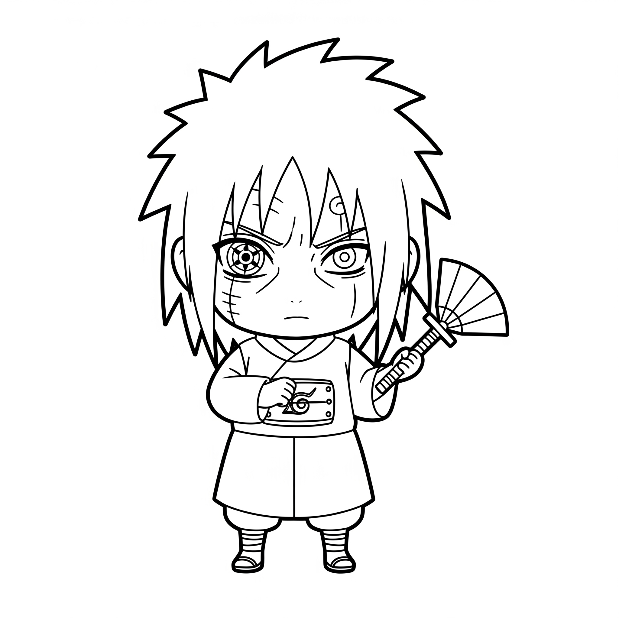Madara Uchiha 9 da colorare Madara Uchiha disegno facile bambini