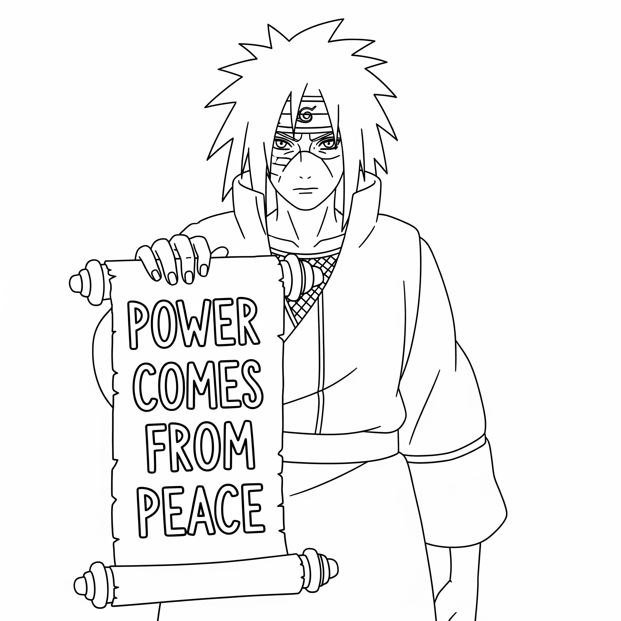 Madara Uchiha 4 Madara Uchiha da stampare e colorare per bambini