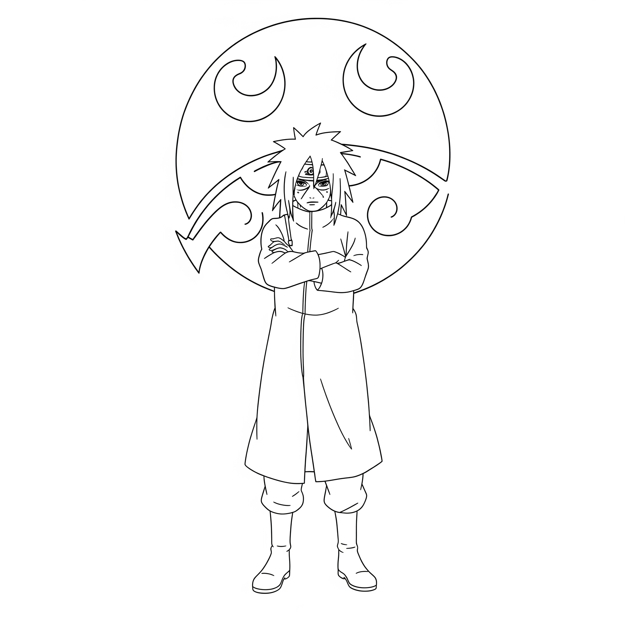 Madara Uchiha 15 Madara Uchiha da stampare e colorare per bambini 1