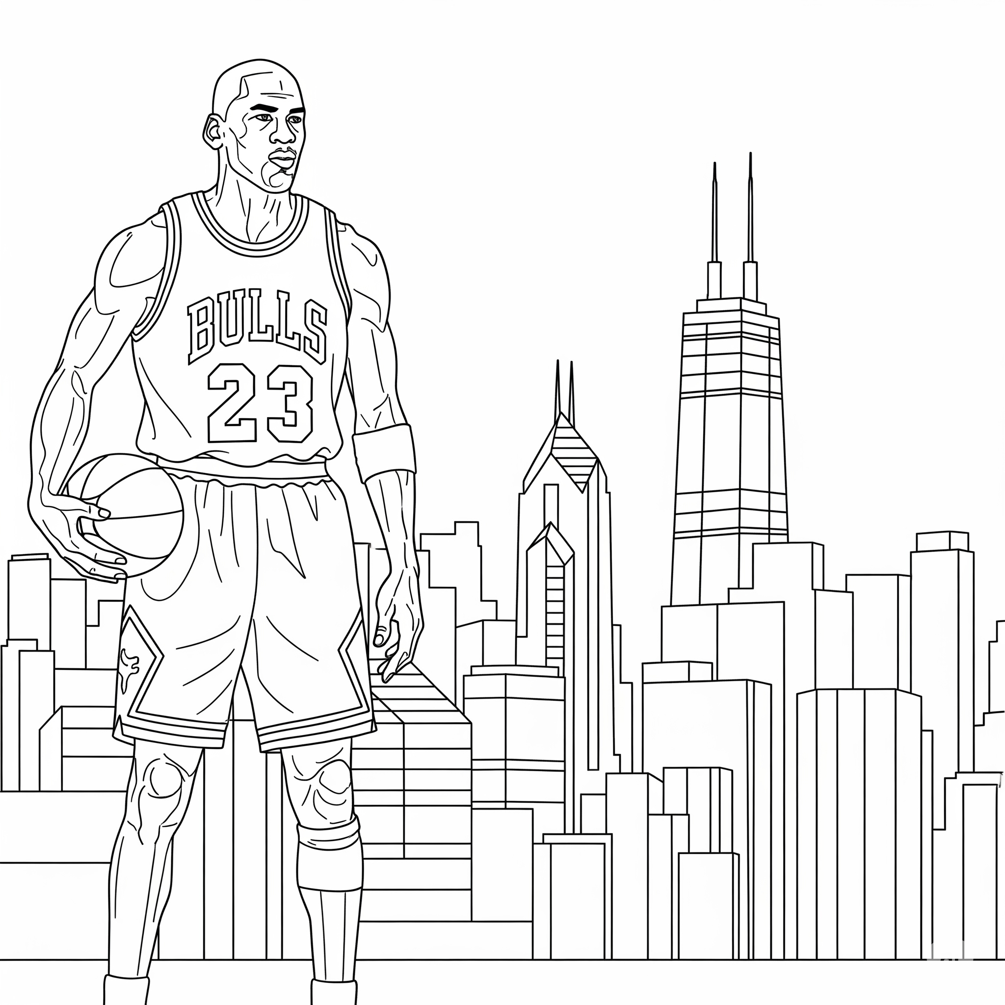 Michael Jordan 5 Michael Jordan da colorare e stampare
