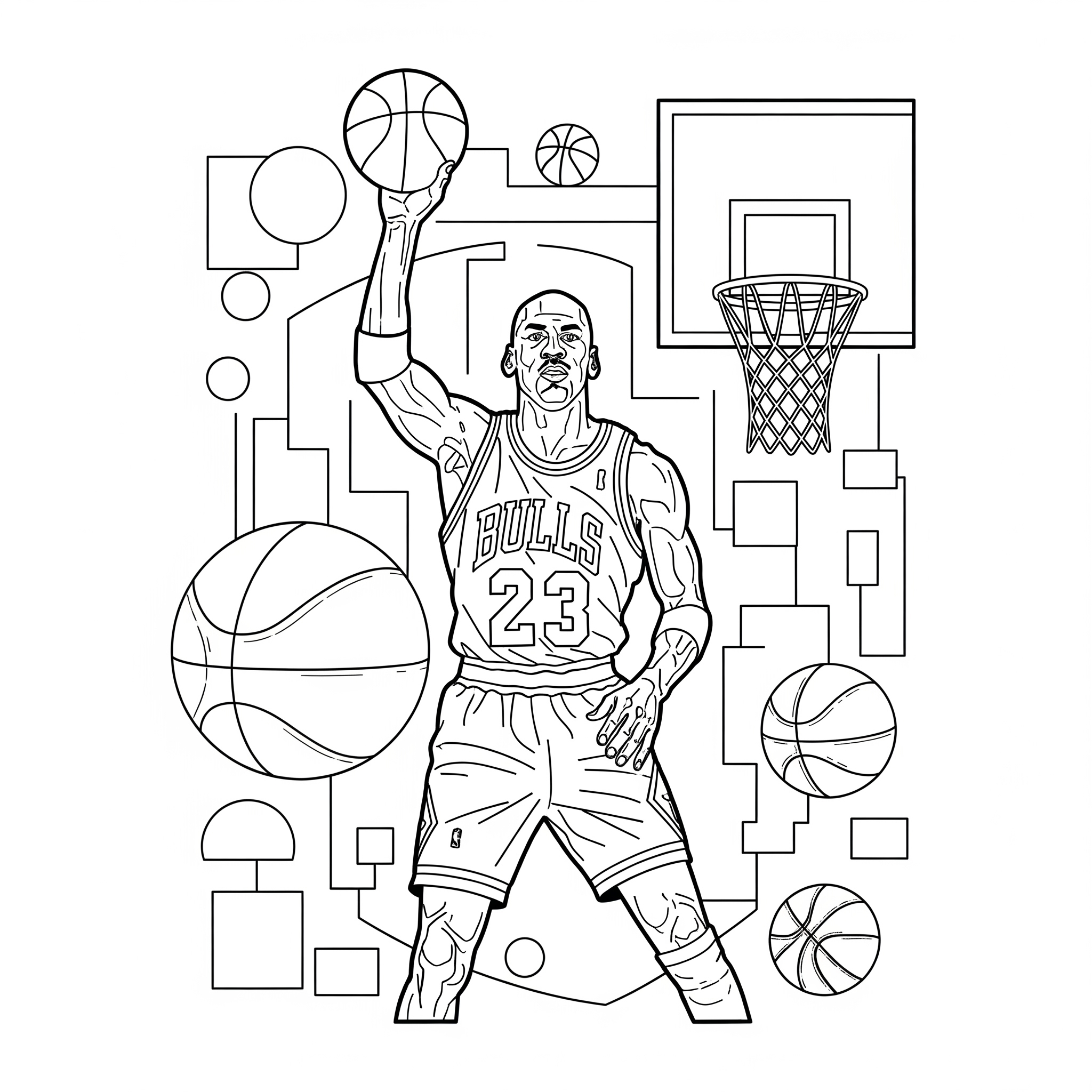 Michael Jordan 20 disegni Michael Jordan da colorare per bambini