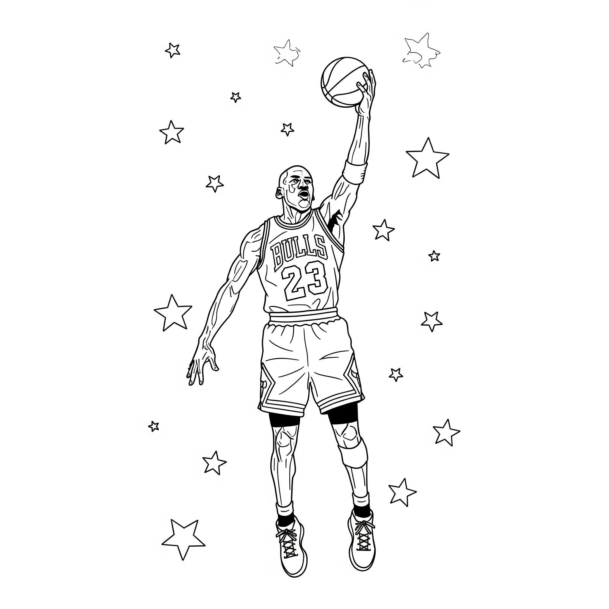 Michael Jordan 18 disegno Michael Jordan da colorare e stampare