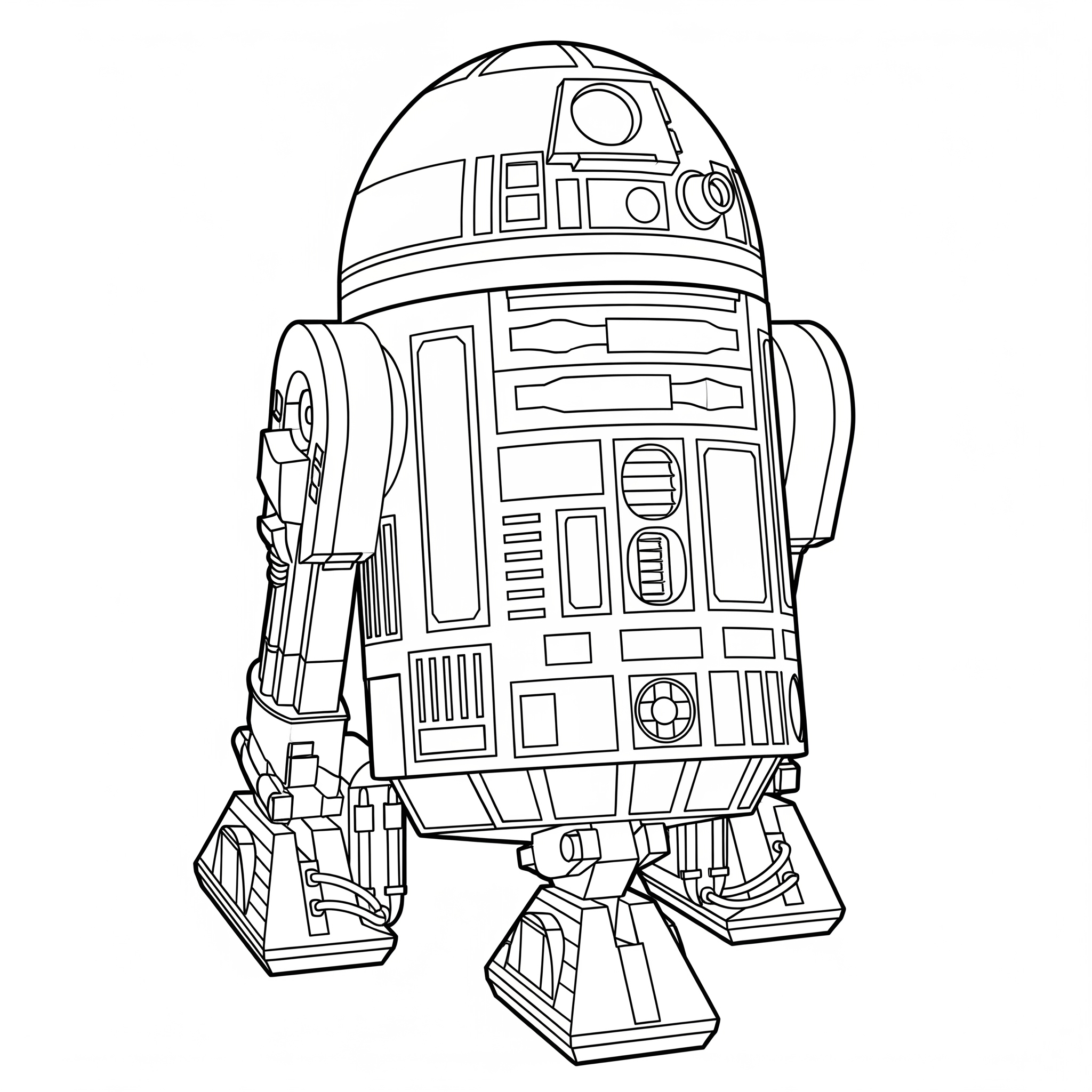 R2D2 11 immagine di R2D2 da colorare