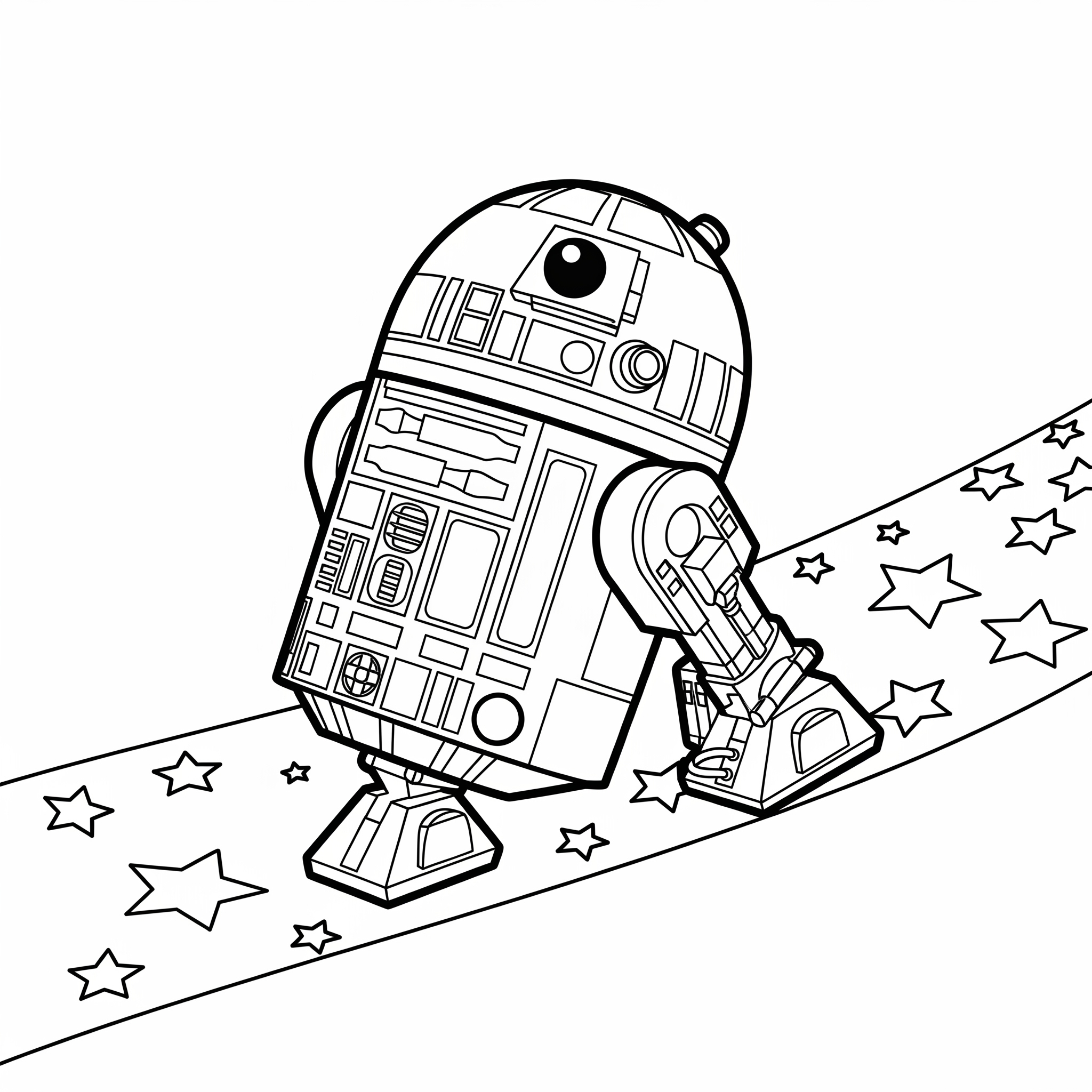 R2D2 10 R2D2 immagini da colorare per bambini