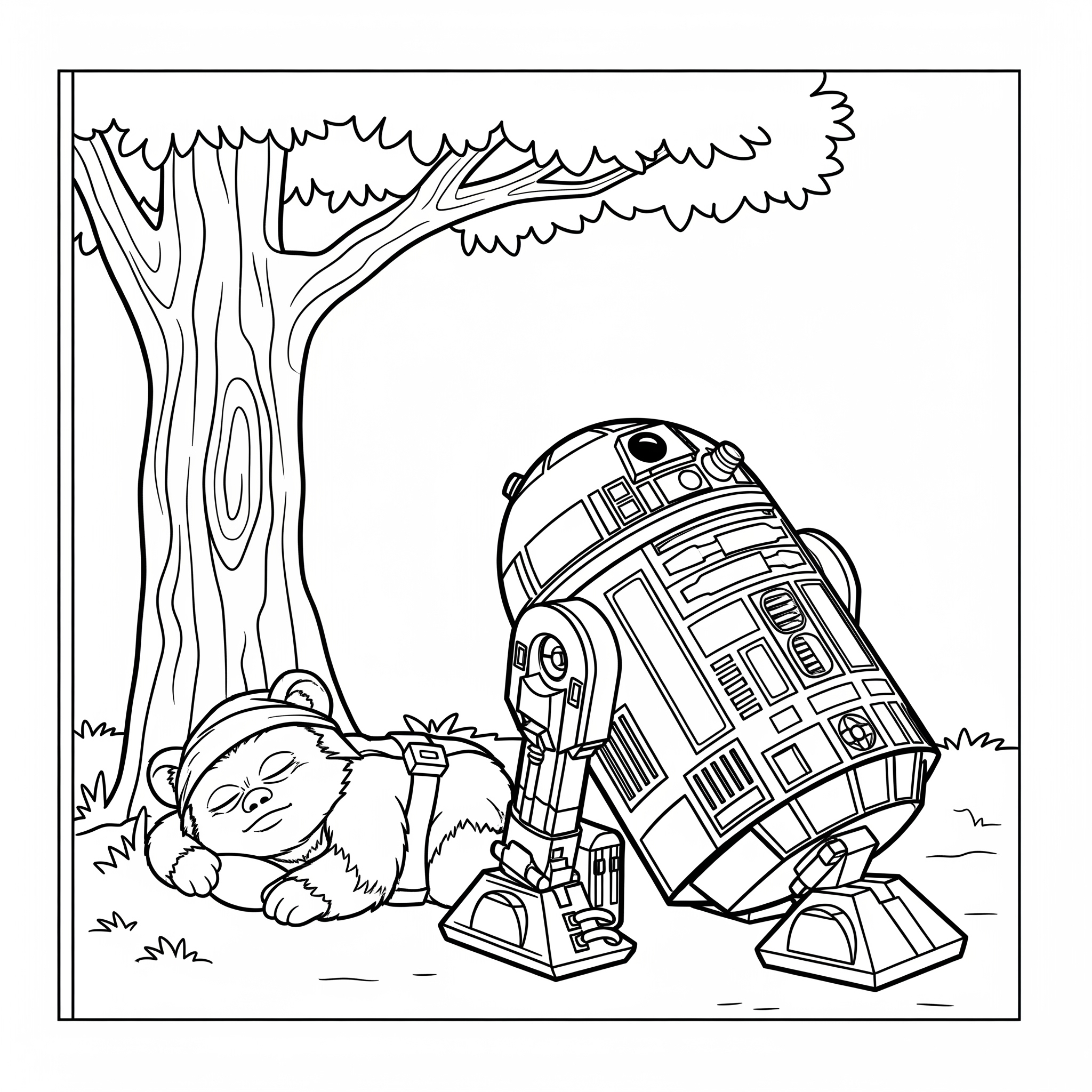 R2D2 7 disegno R2D2 da colorare per bambini