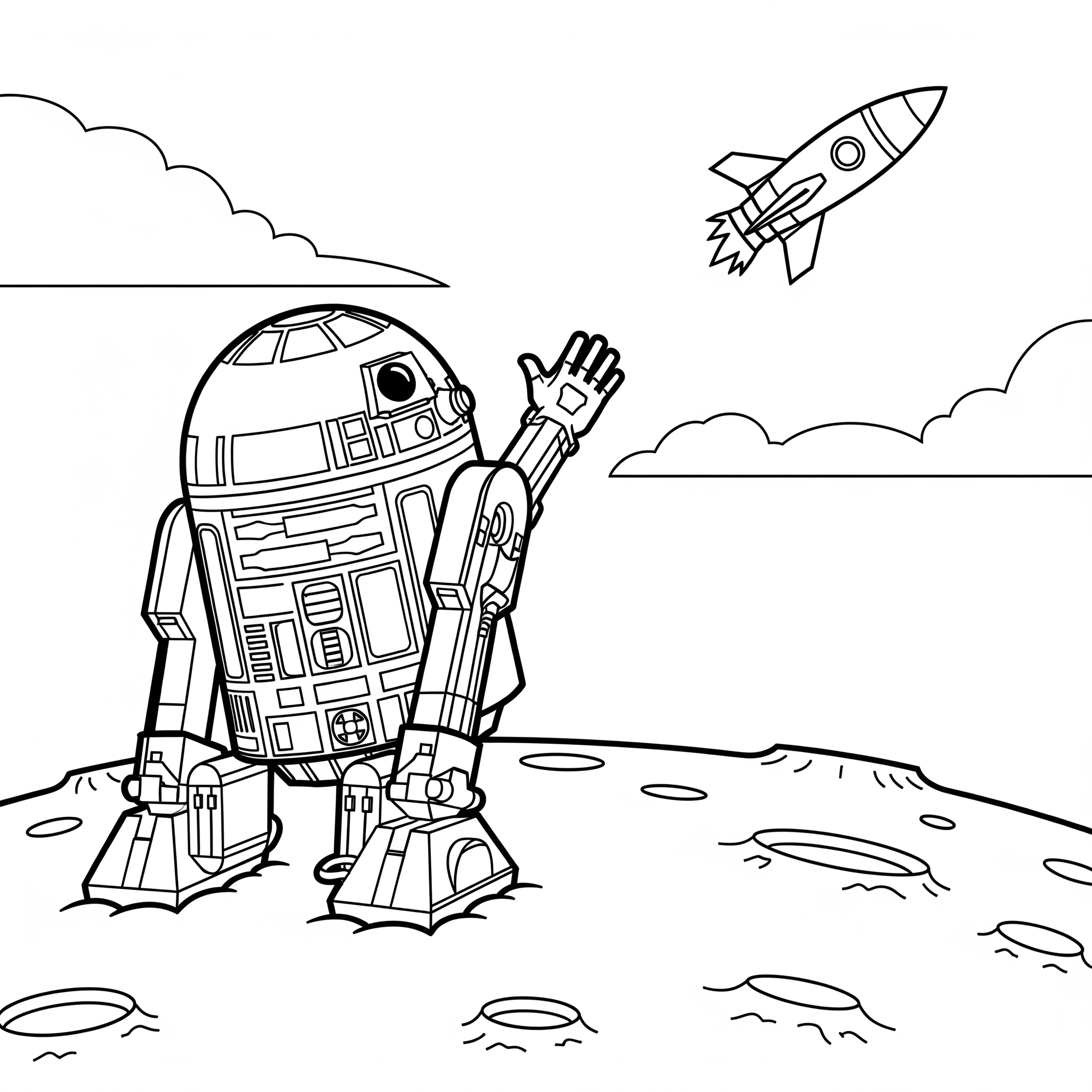 R2D2 12 disegni R2D2 da colorare 1