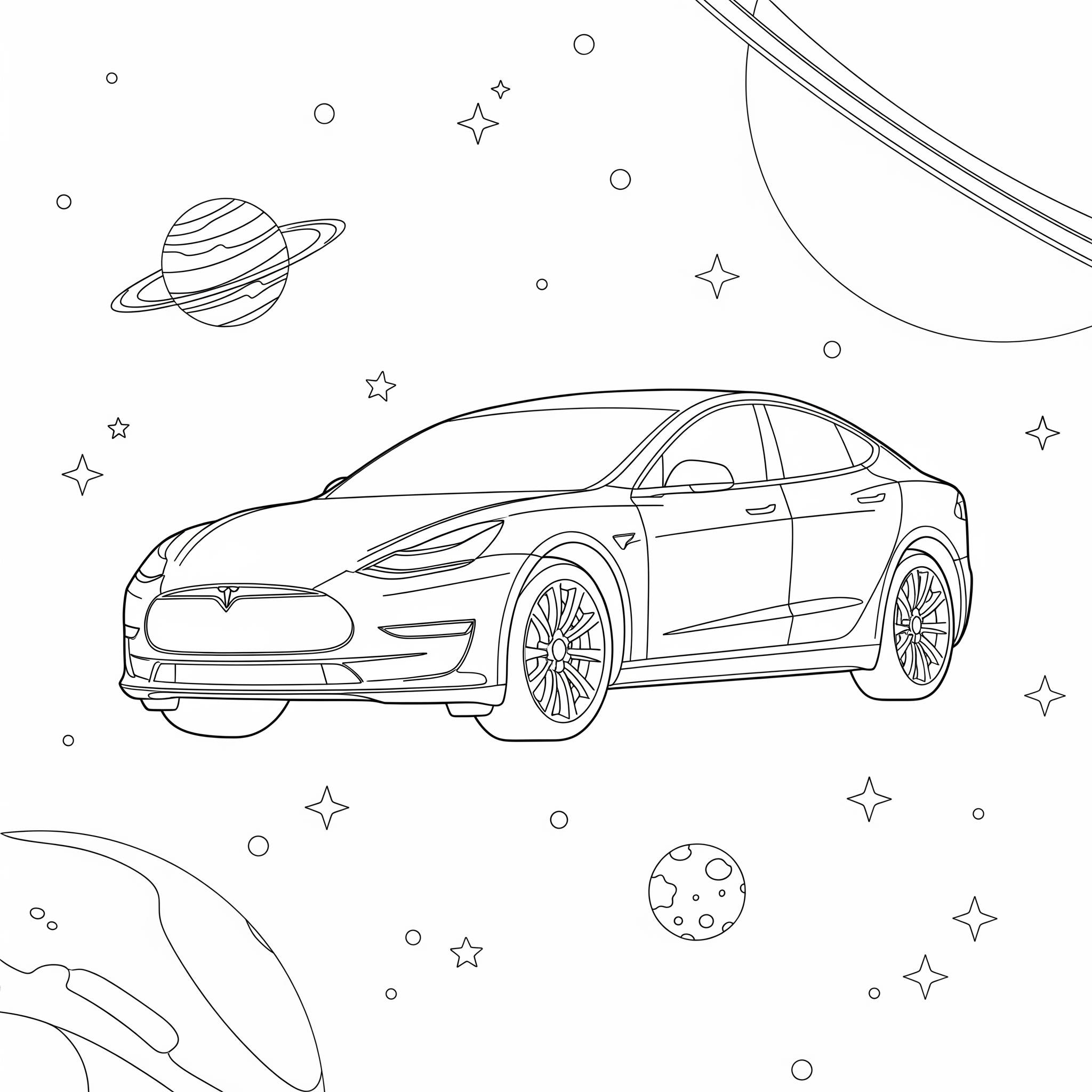 Tesla 11 disegni di Tesla da colorare per bambini