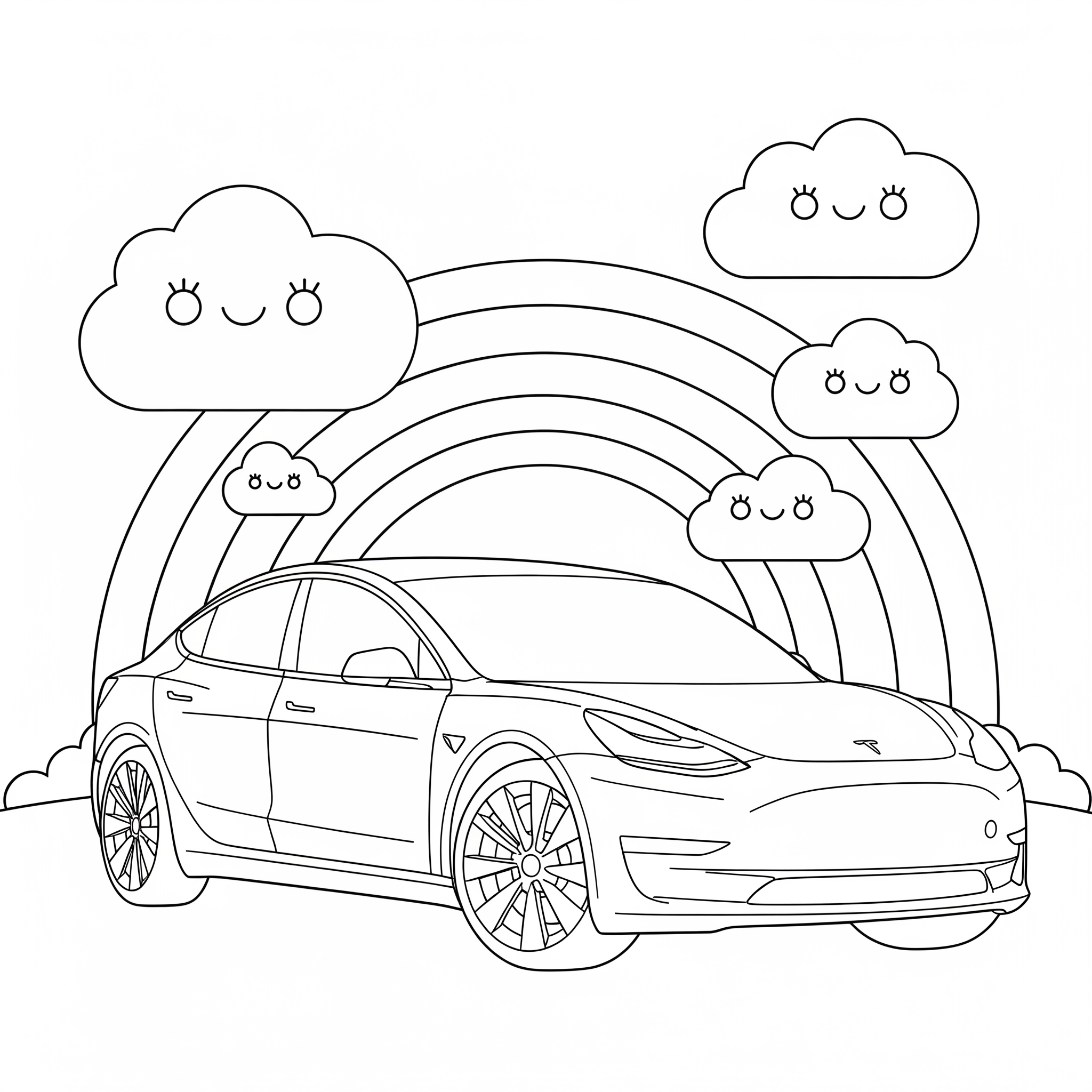 Tesla 10 disegno Tesla da colorare e stampare