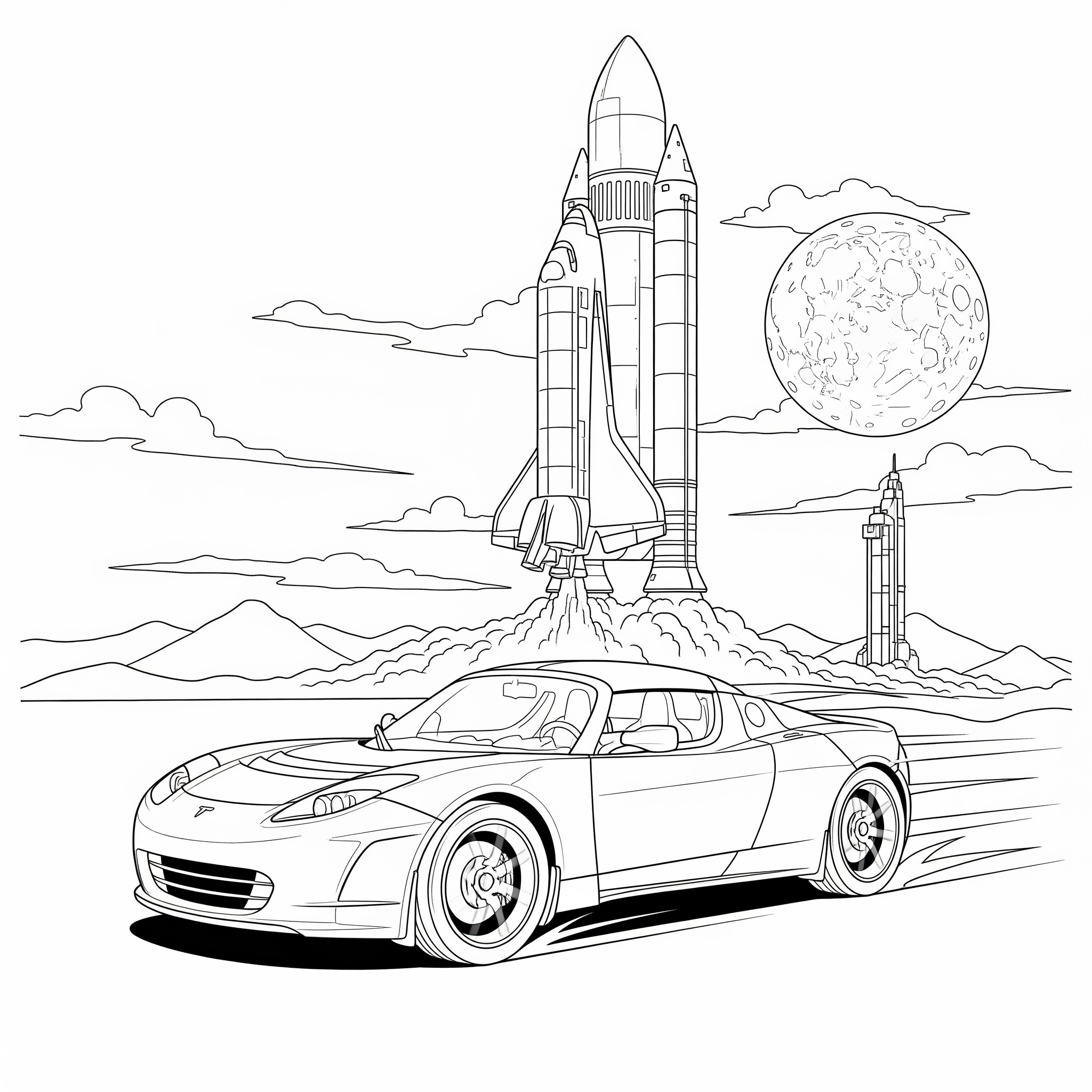 Tesla 2 disegni di Tesla da colorare da stampare