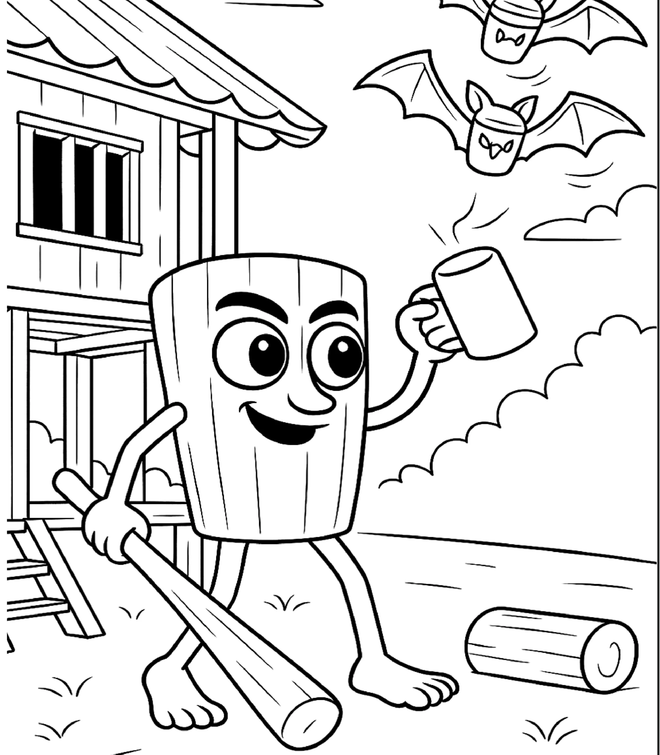 Tung Tung Tung Sahur 8 Tung Tung Tung Sahur da colorare pdf gratis
