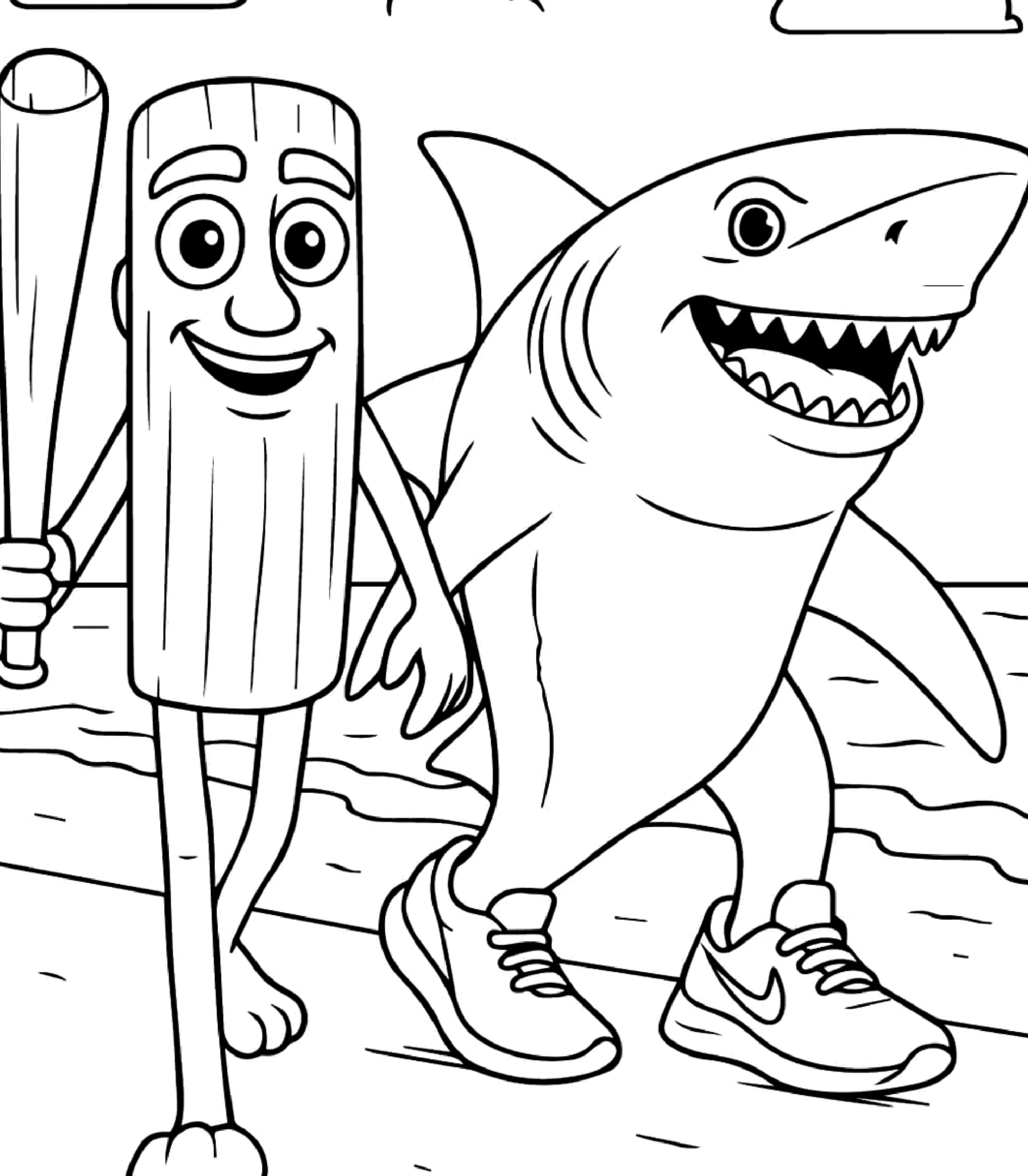 Tung Tung Tung Sahur 7 disegni Tung Tung Tung Sahur da colorare per bambini