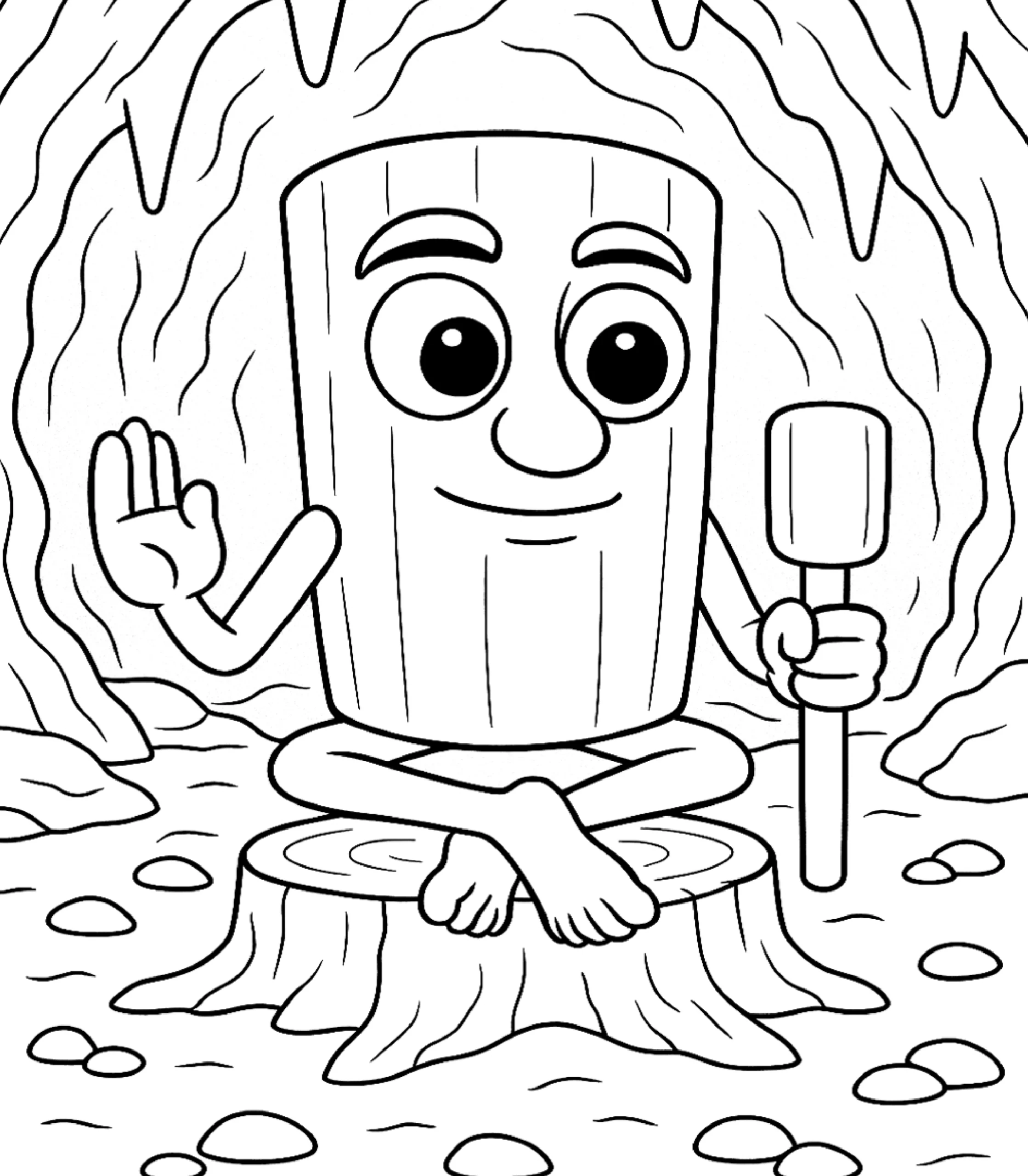 Tung Tung Tung Sahur 4 disegni Tung Tung Tung Sahur da colorare online
