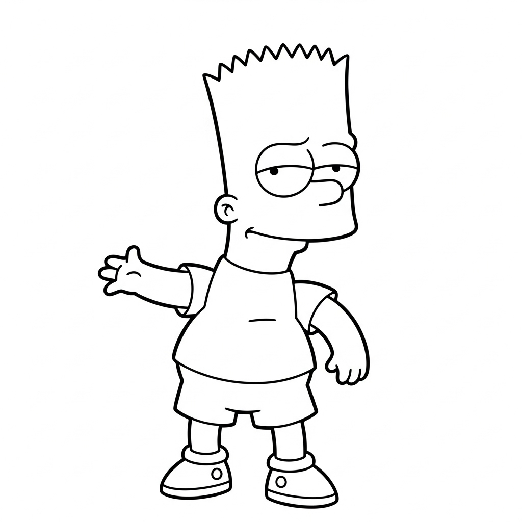 Bart Simpson da colorare thumbnail