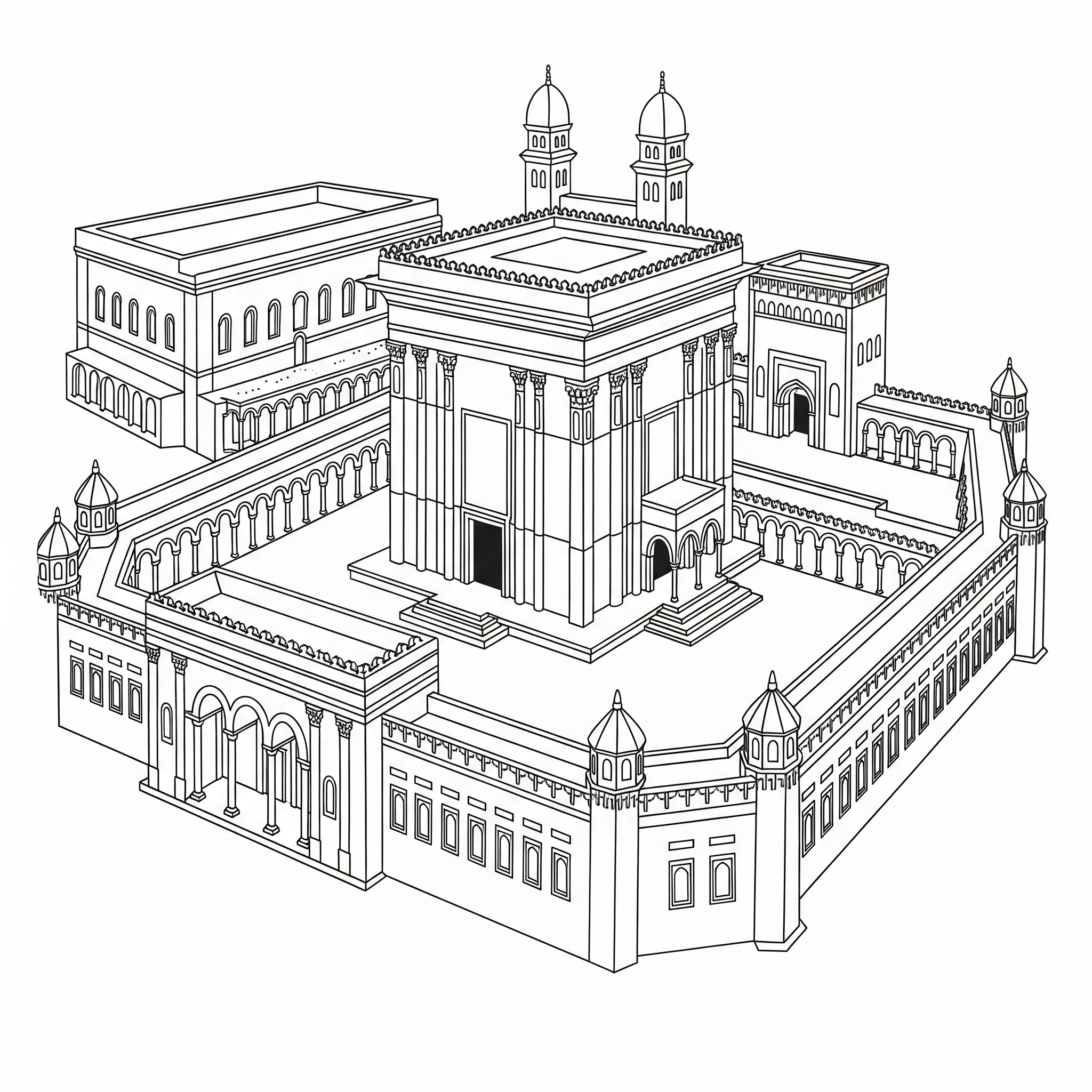 Beis Hamikdash da colorare thumbnail