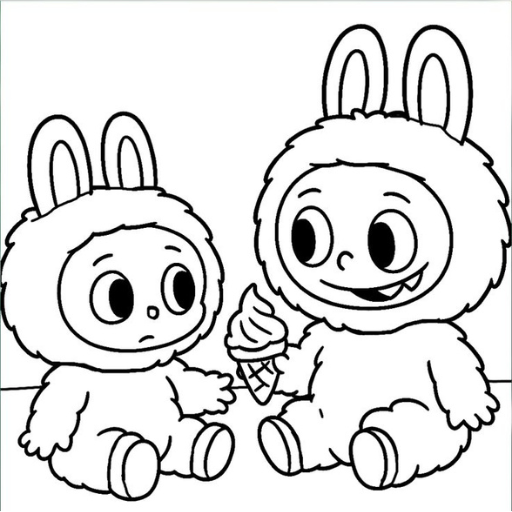 Labubu da colorare thumbnail