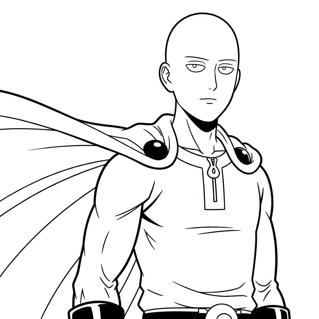 One Punch Man da colorare thumbnail