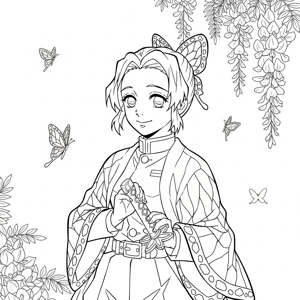 Shinobu Kocho da colorare thumbnail