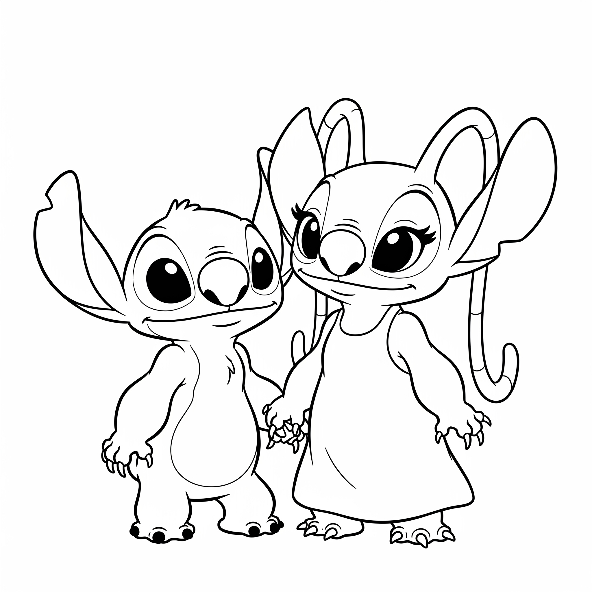 Stitch & Angel da colorare thumbnail
