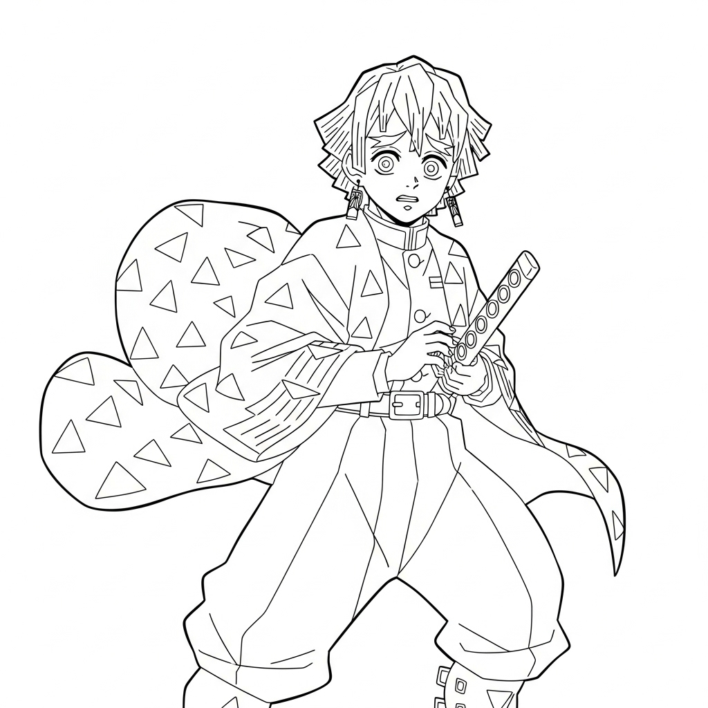 Zenitsu Agatsuma da colorare thumbnail