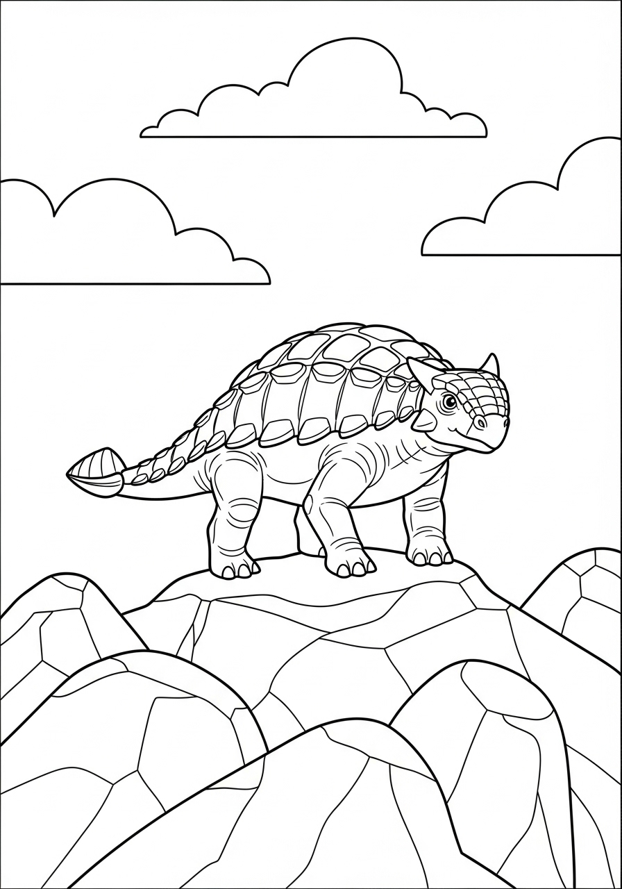 Ankylosaurus 10 disegni Ankylosaurus da colorare e stampare