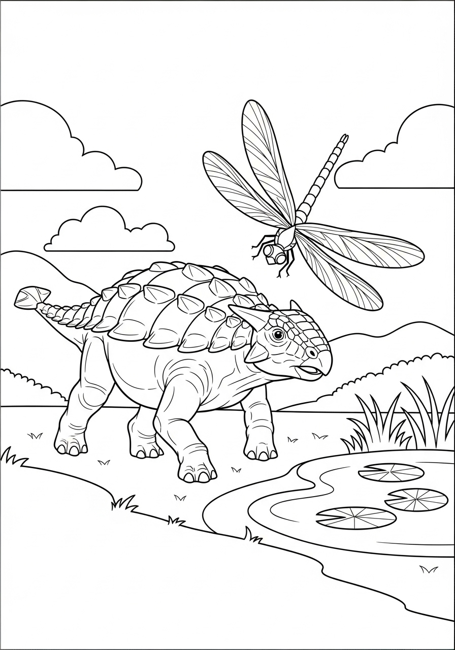 Ankylosaurus 9 disegni da colorare gratis per bambini di Ankylosaurus 1