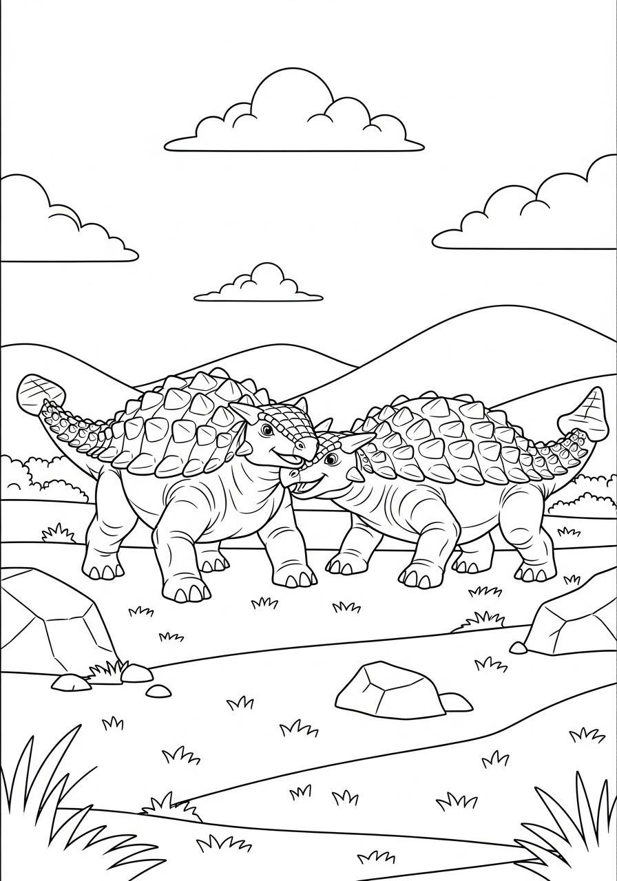 Ankylosaurus 6 Ankylosaurus da colorare