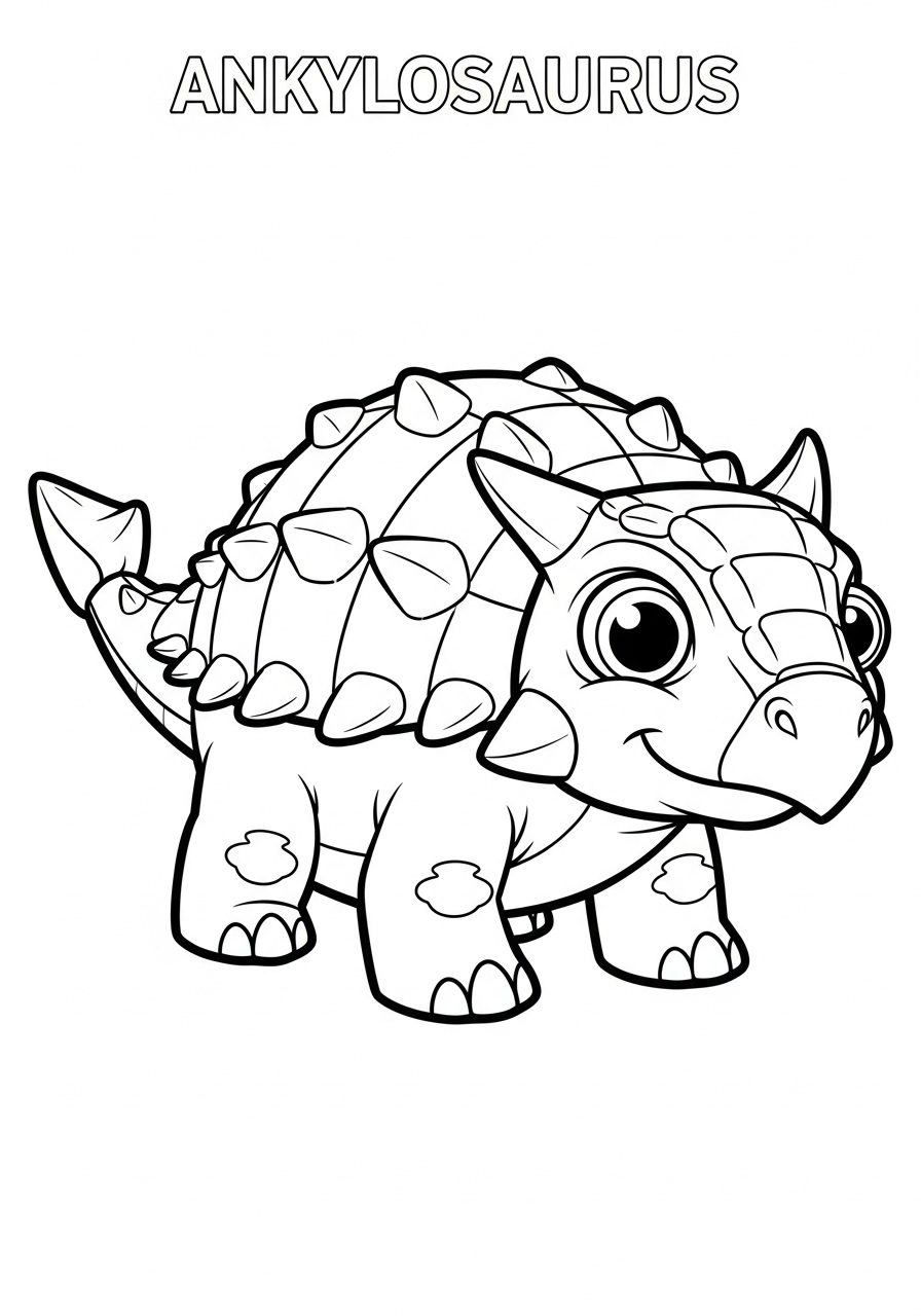 Ankylosaurus 4 disegni di Ankylosaurus da colorare da stampare
