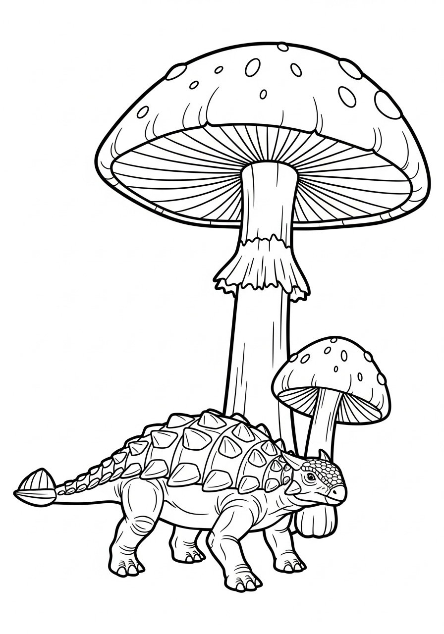 Ankylosaurus 2 immagini di Ankylosaurus da stampare e colorare