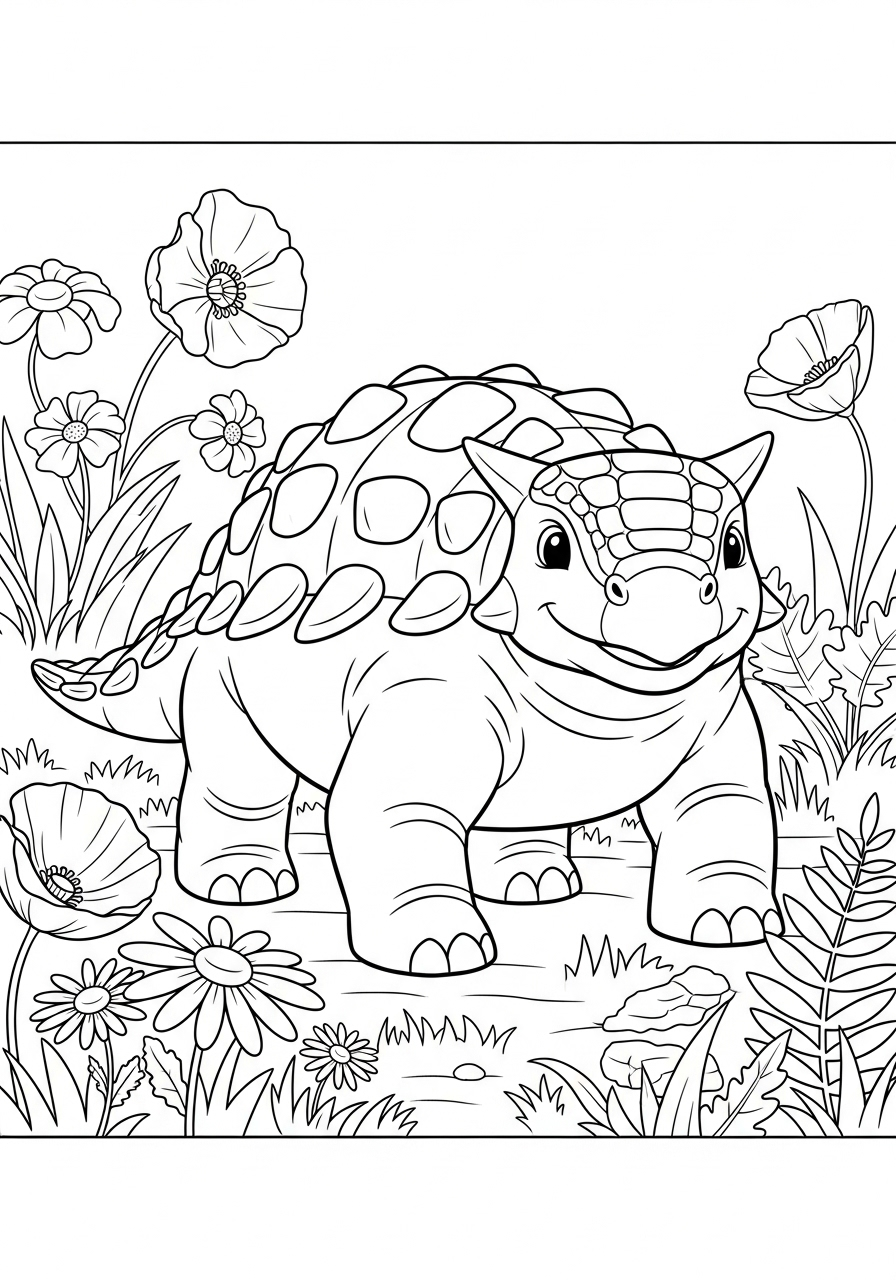 Ankylosaurus 17 disegni da stampare e colorare Ankylosaurus
