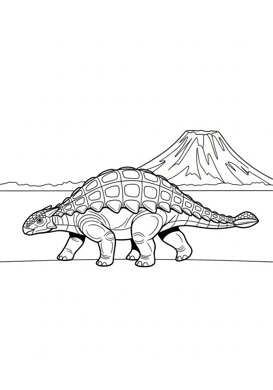 Ankylosaurus 15 Ankylosaurus da stampare e colorare gratis