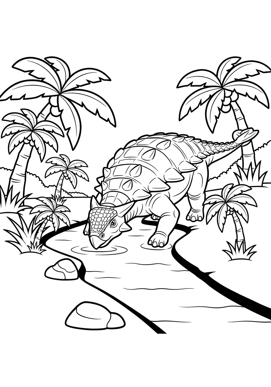 Ankylosaurus 14 disegno Ankylosaurus da colorare e stampare