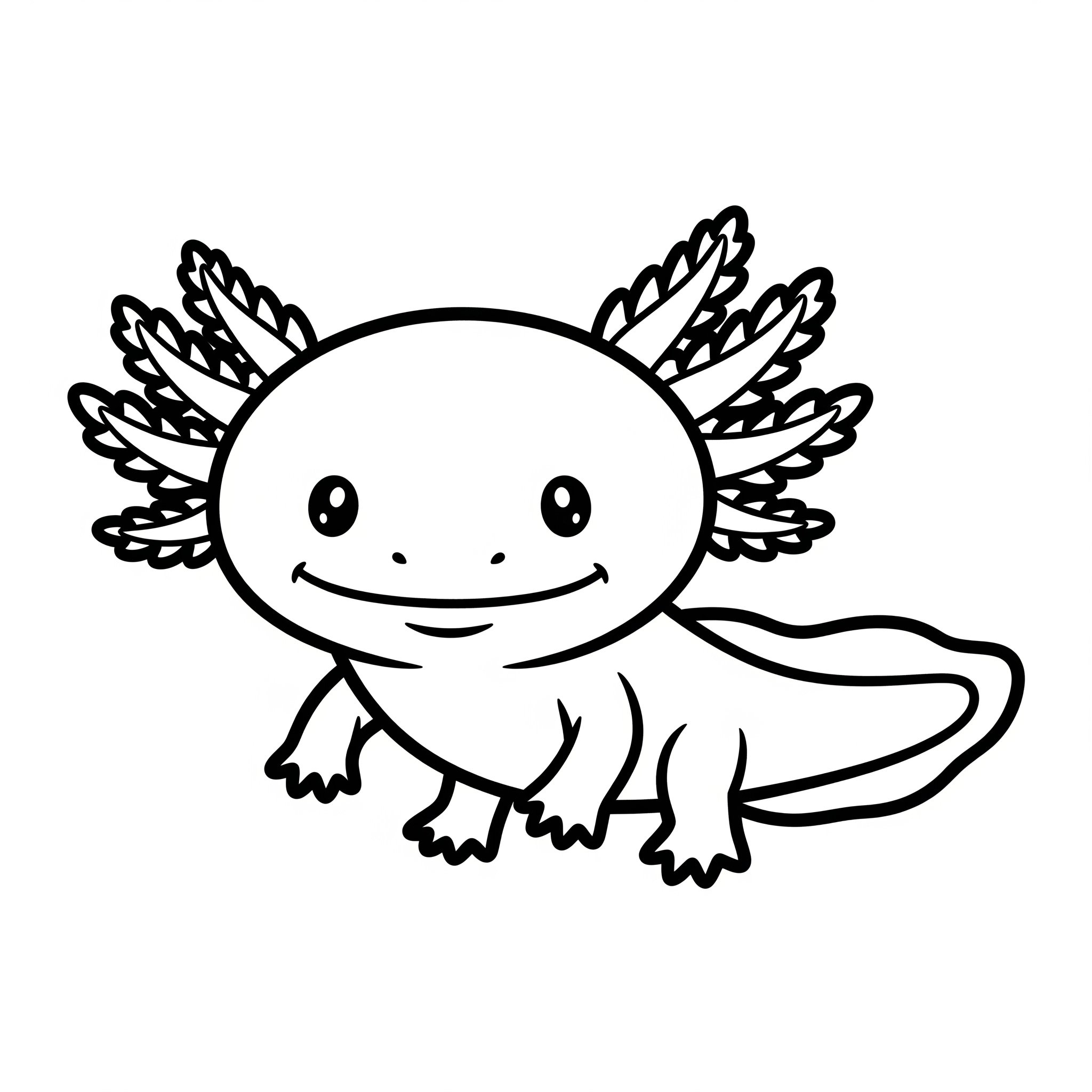 Axolotl 8 disegni da colorare Axolotl da stampare 1