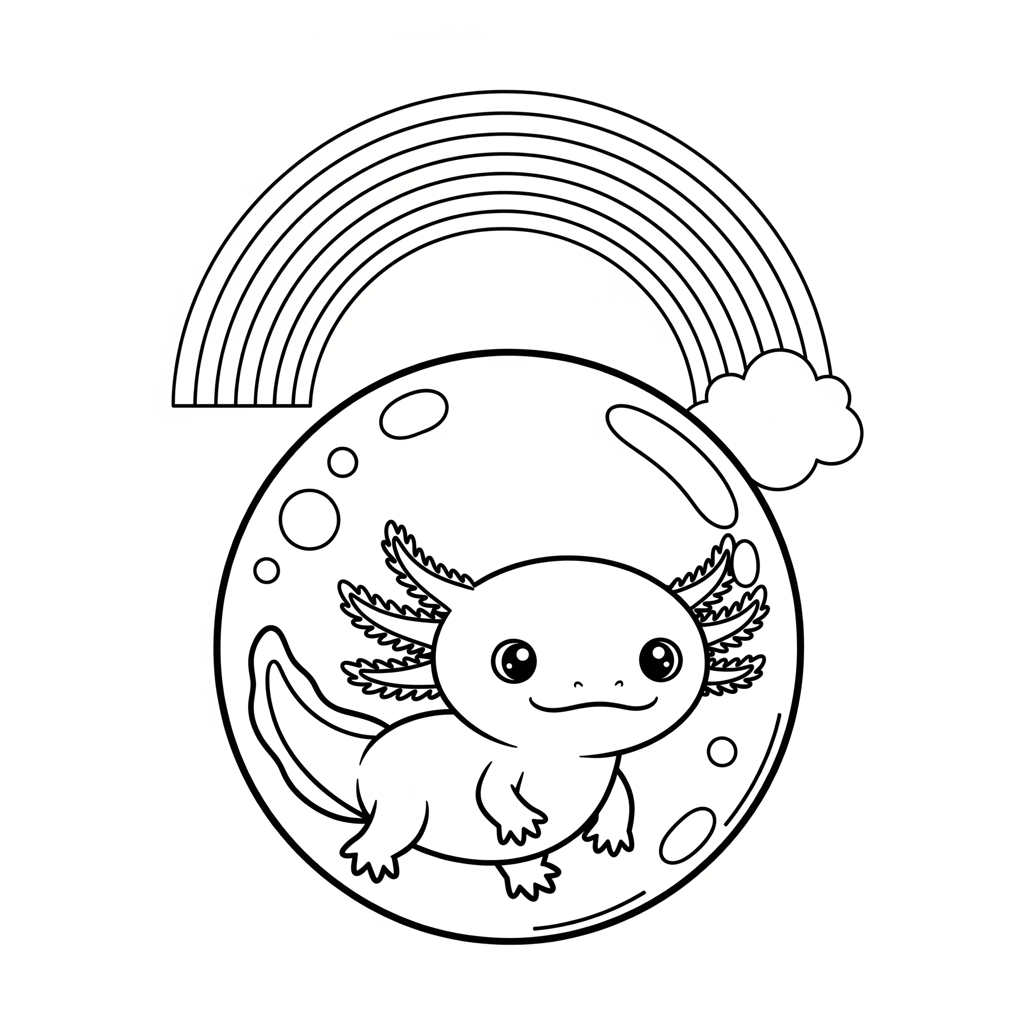 Axolotl 7 disegno Axolotl da colorare