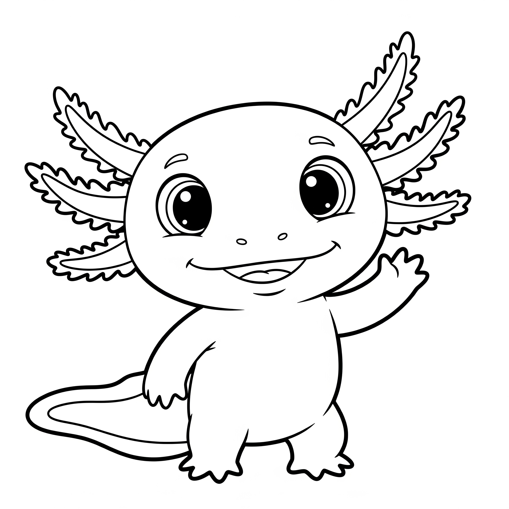 Axolotl 4 disegni da colorare Axolotl da stampare