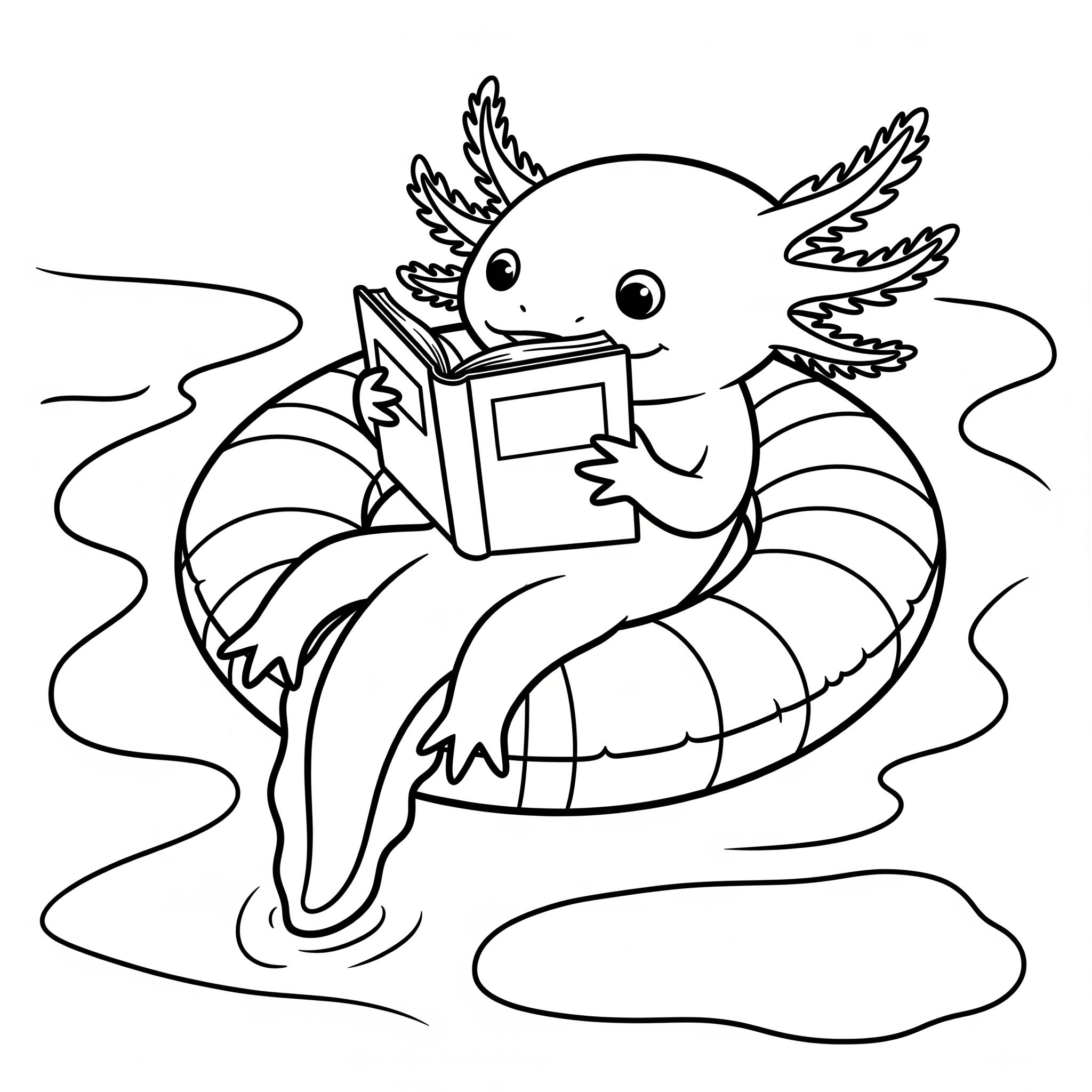 Axolotl 2 disegni Axolotl da colorare e stampare