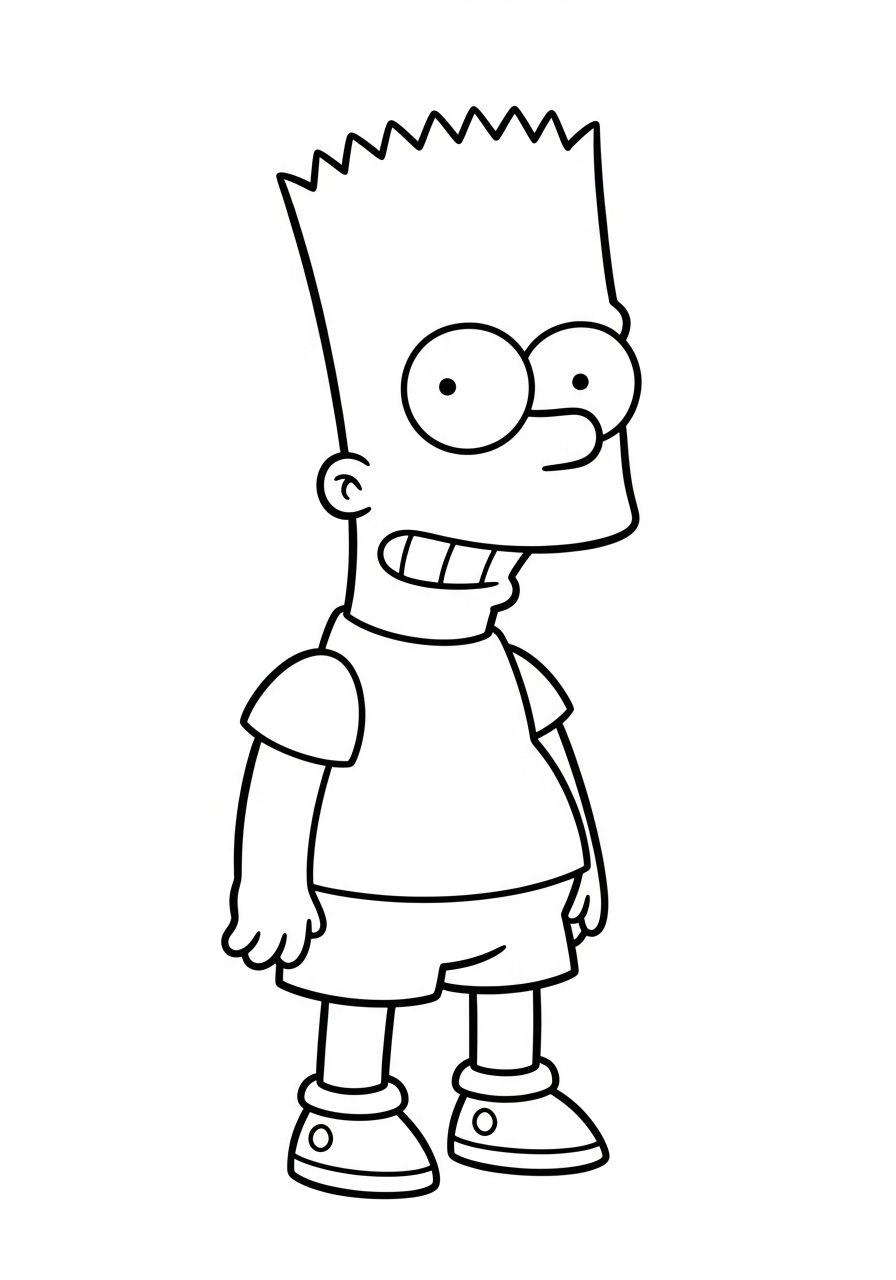 Bart Simpson 23 Bart Simpson da colorare bambini