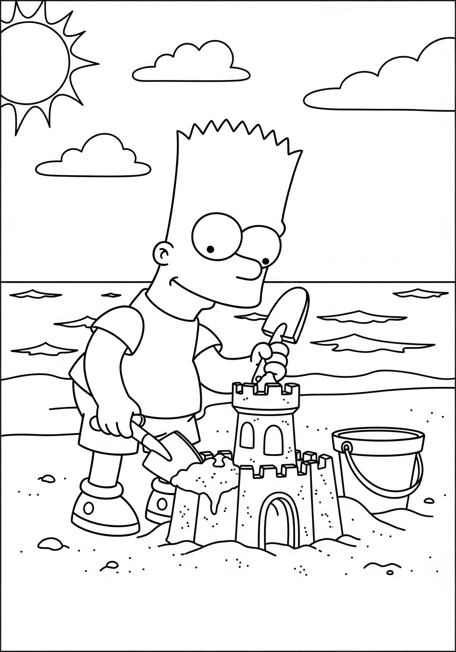 Bart Simpson 13 foto di Bart Simpson da colorare