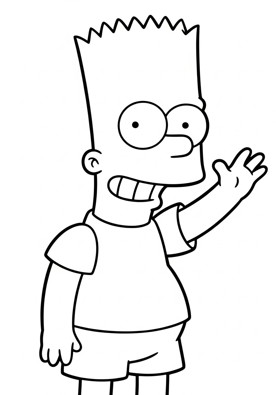 Bart Simpson 12 immagini Bart Simpson da colorare e stampare