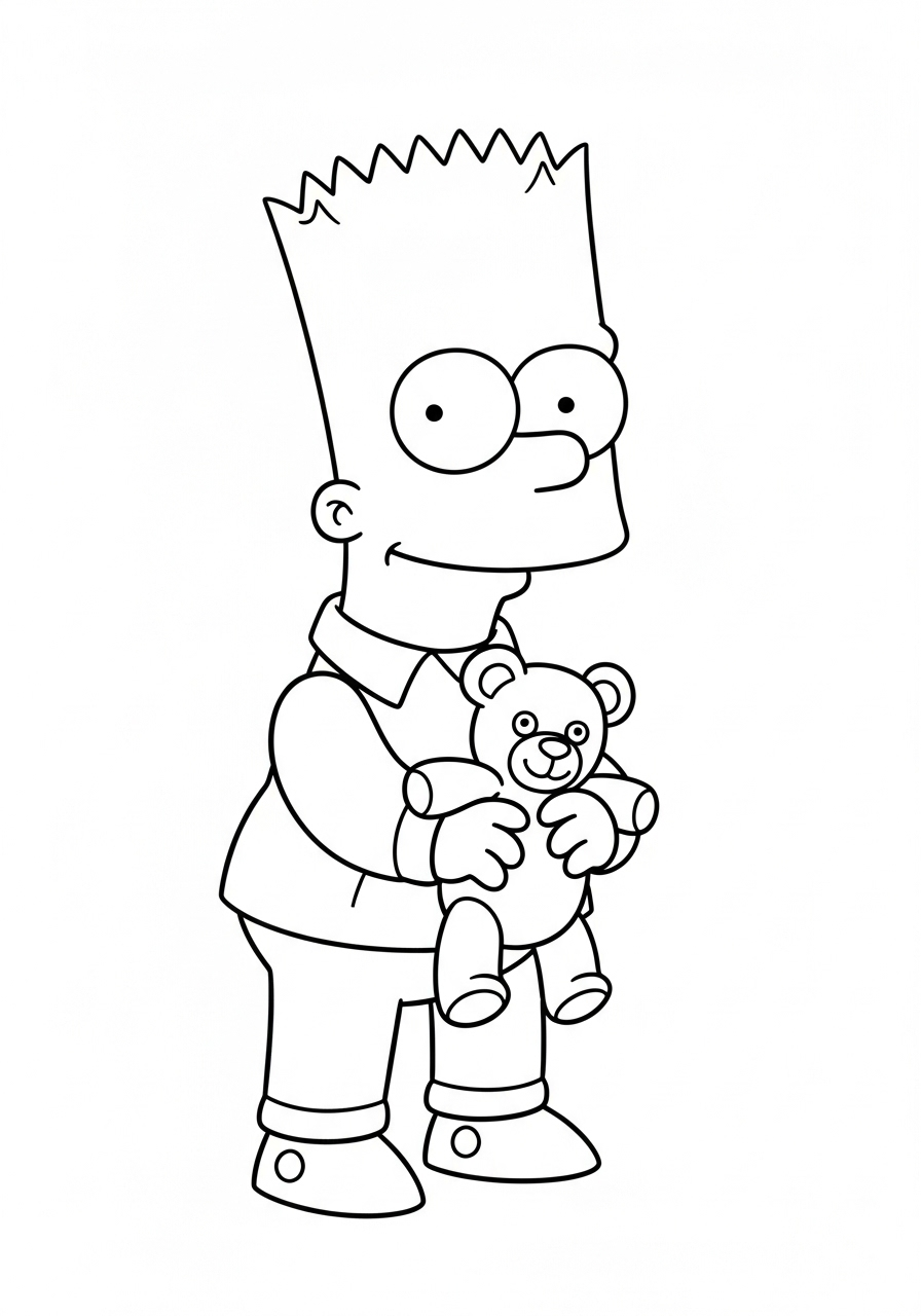 Bart Simpson 11 disegno di Bart Simpson da stampare e colorare